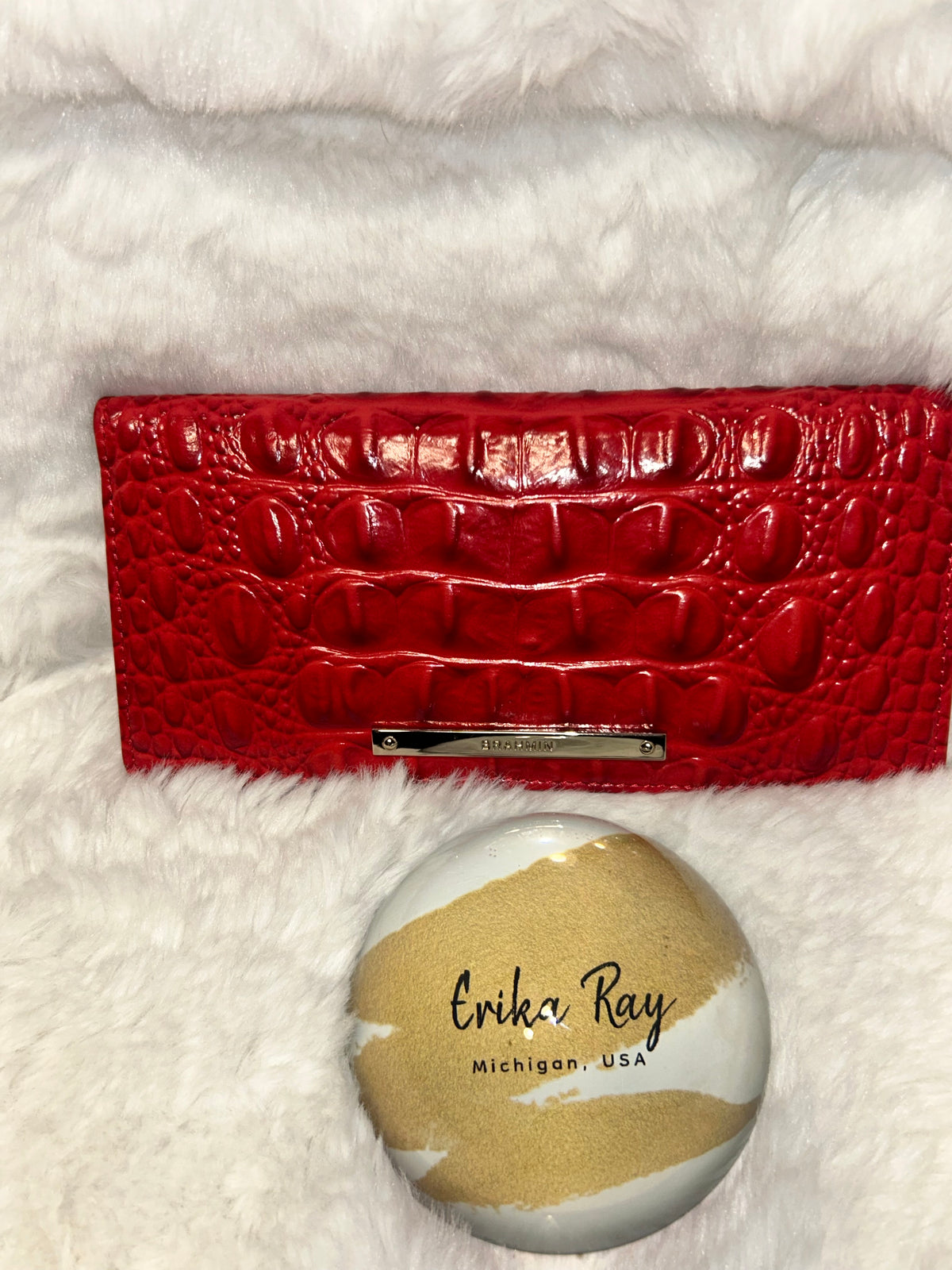 Brahmin Crocodile Embossed Leather Wallet