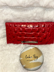 Brahmin Crocodile Embossed Leather Wallet