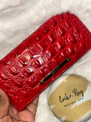 Brahmin Crocodile Embossed Leather Wallet