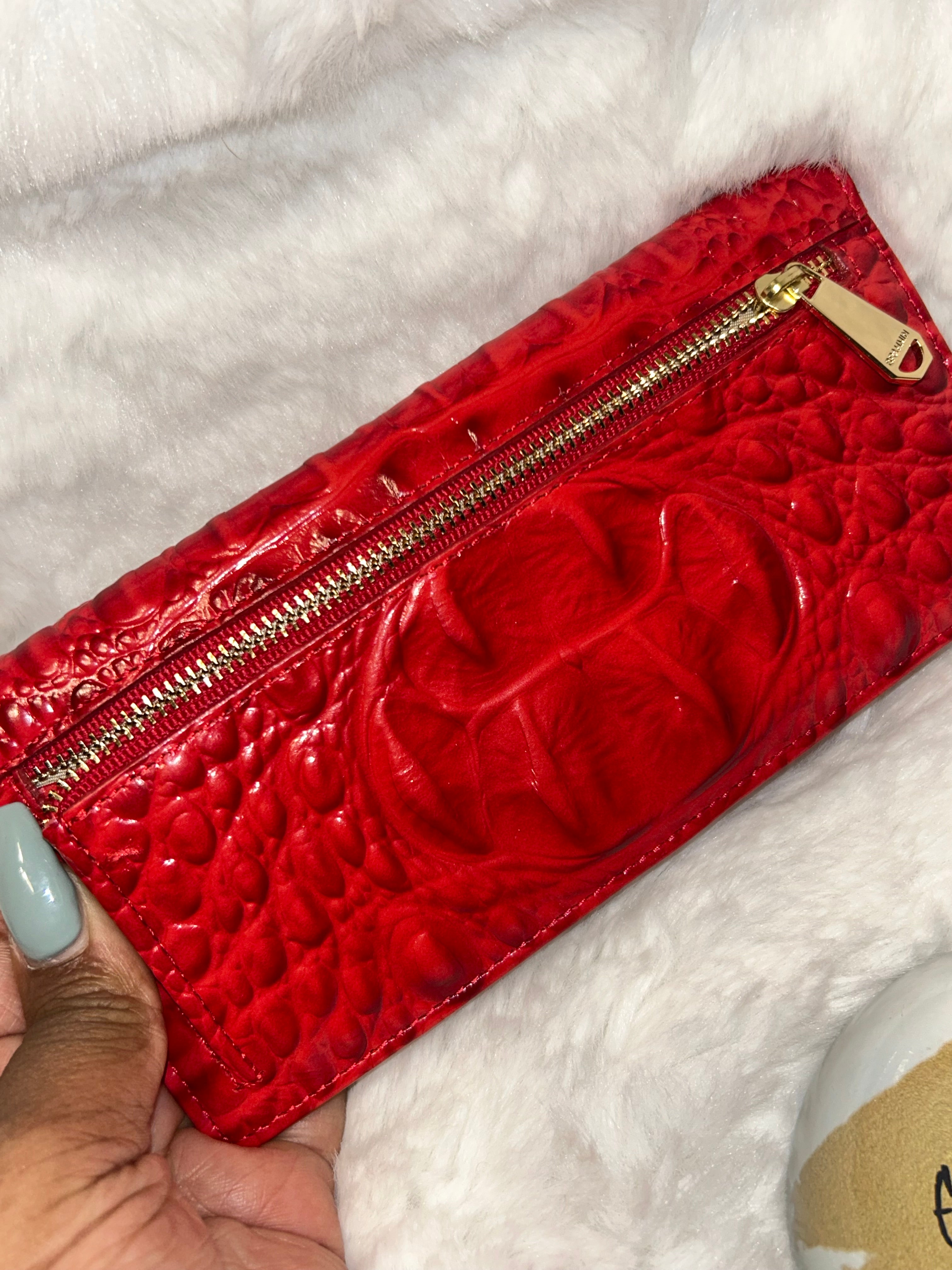 Brahmin Crocodile Embossed Leather Wallet