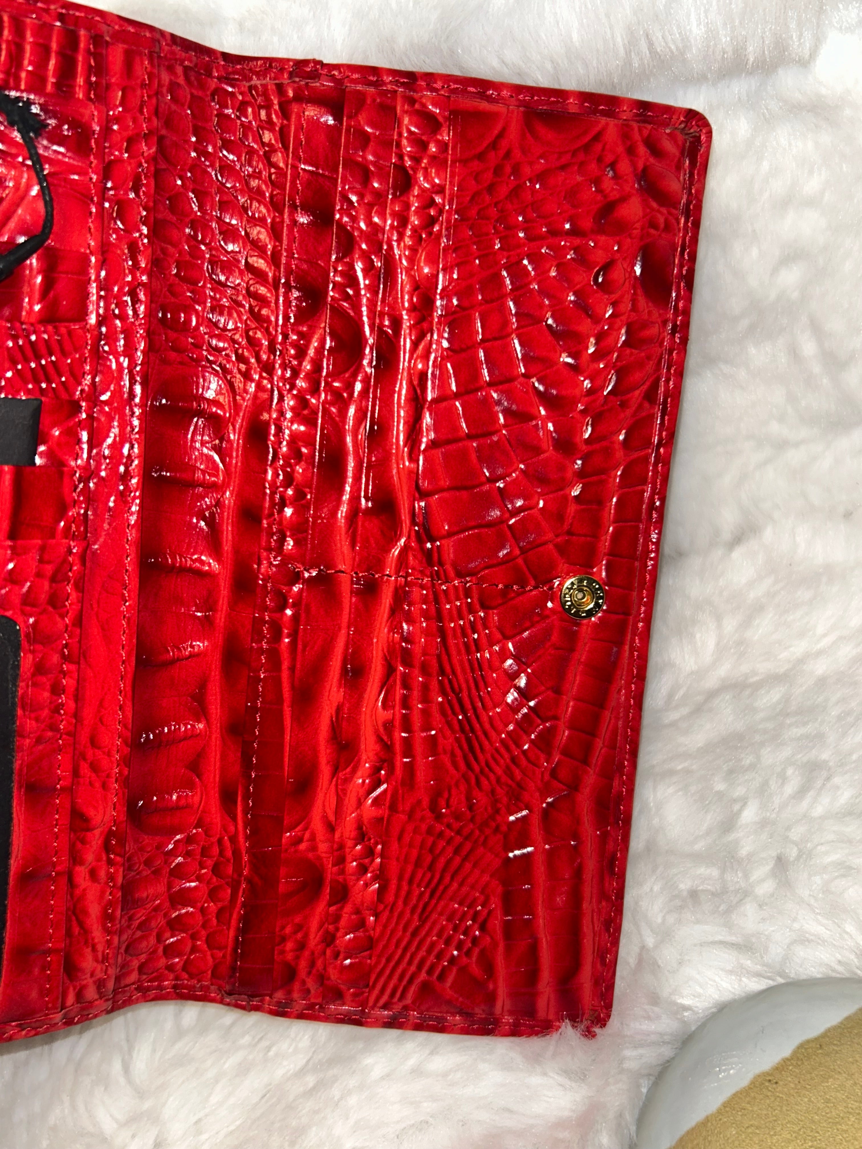 Brahmin Crocodile Embossed Leather Wallet