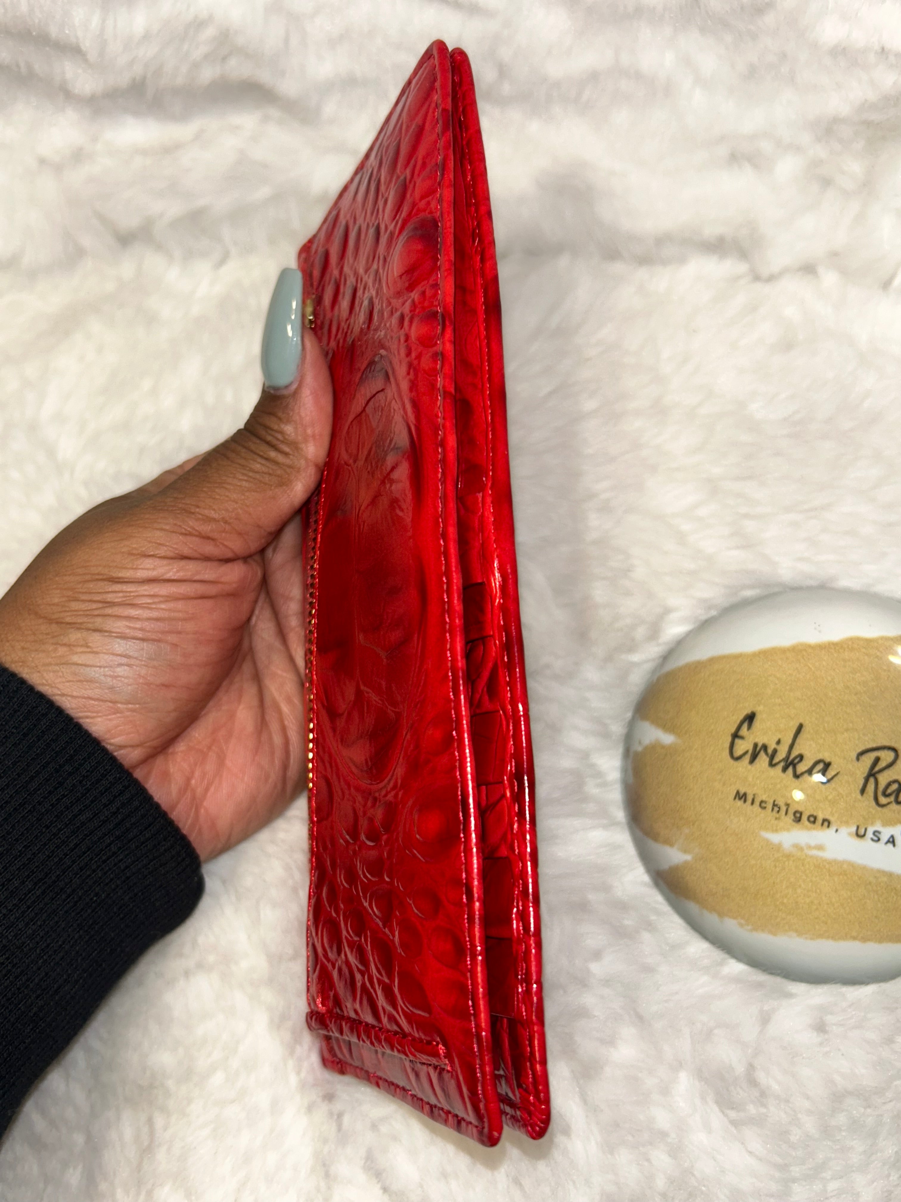 Brahmin Crocodile Embossed Leather Wallet
