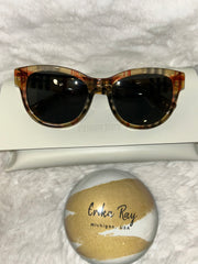 Burberry Check Round Sunglasses