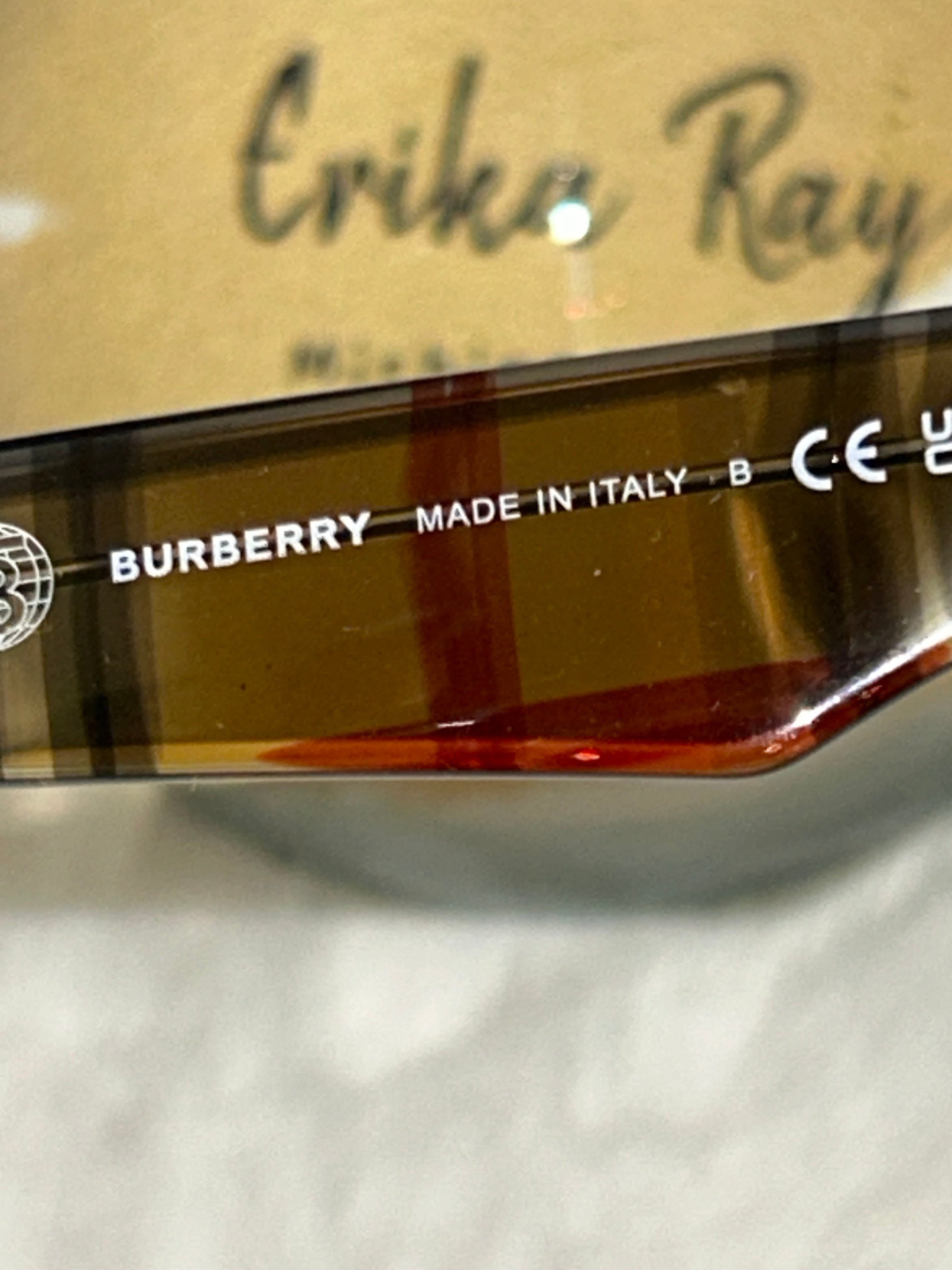 Burberry Check Round Sunglasses