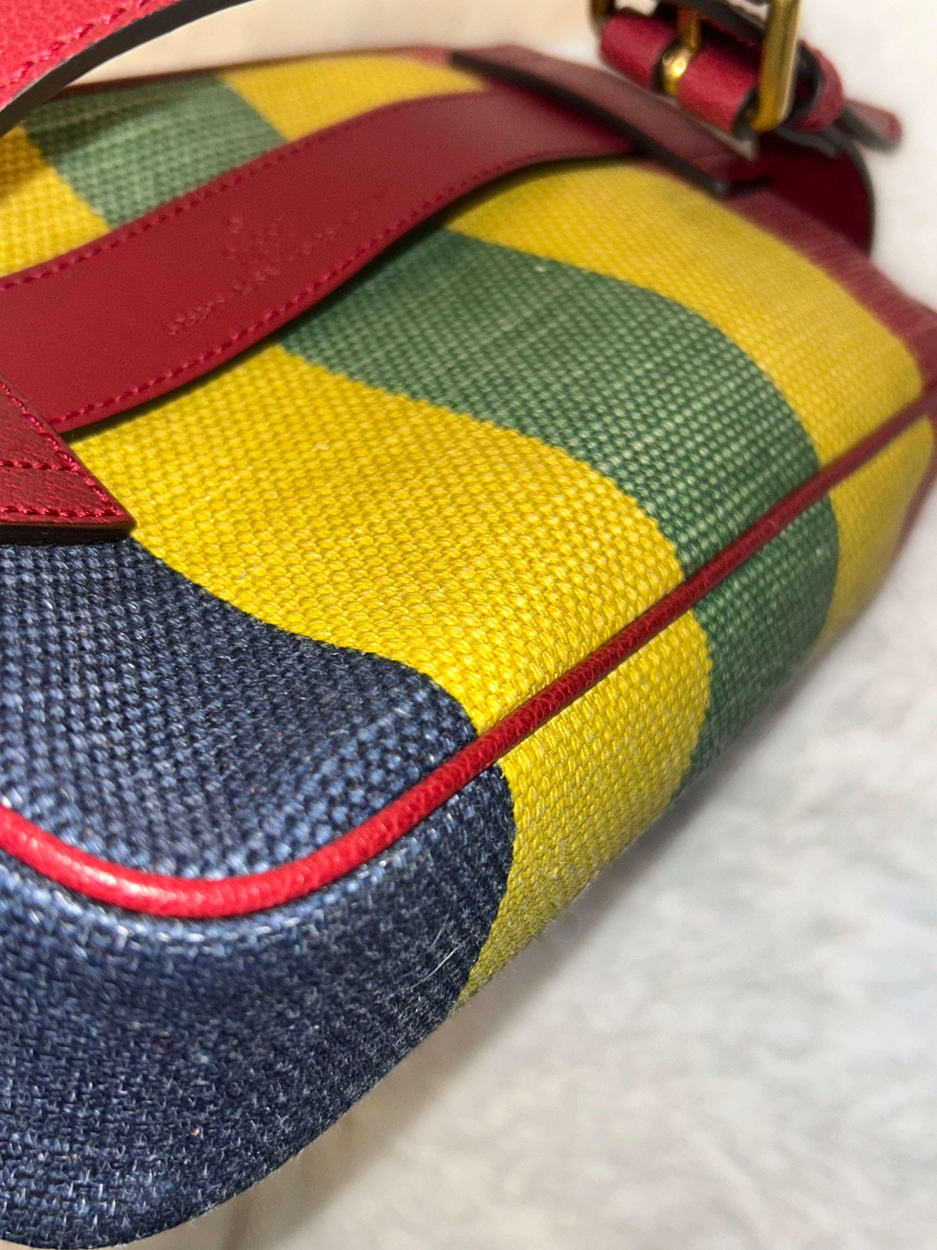 Gucci Striped Canvas Belt Bag