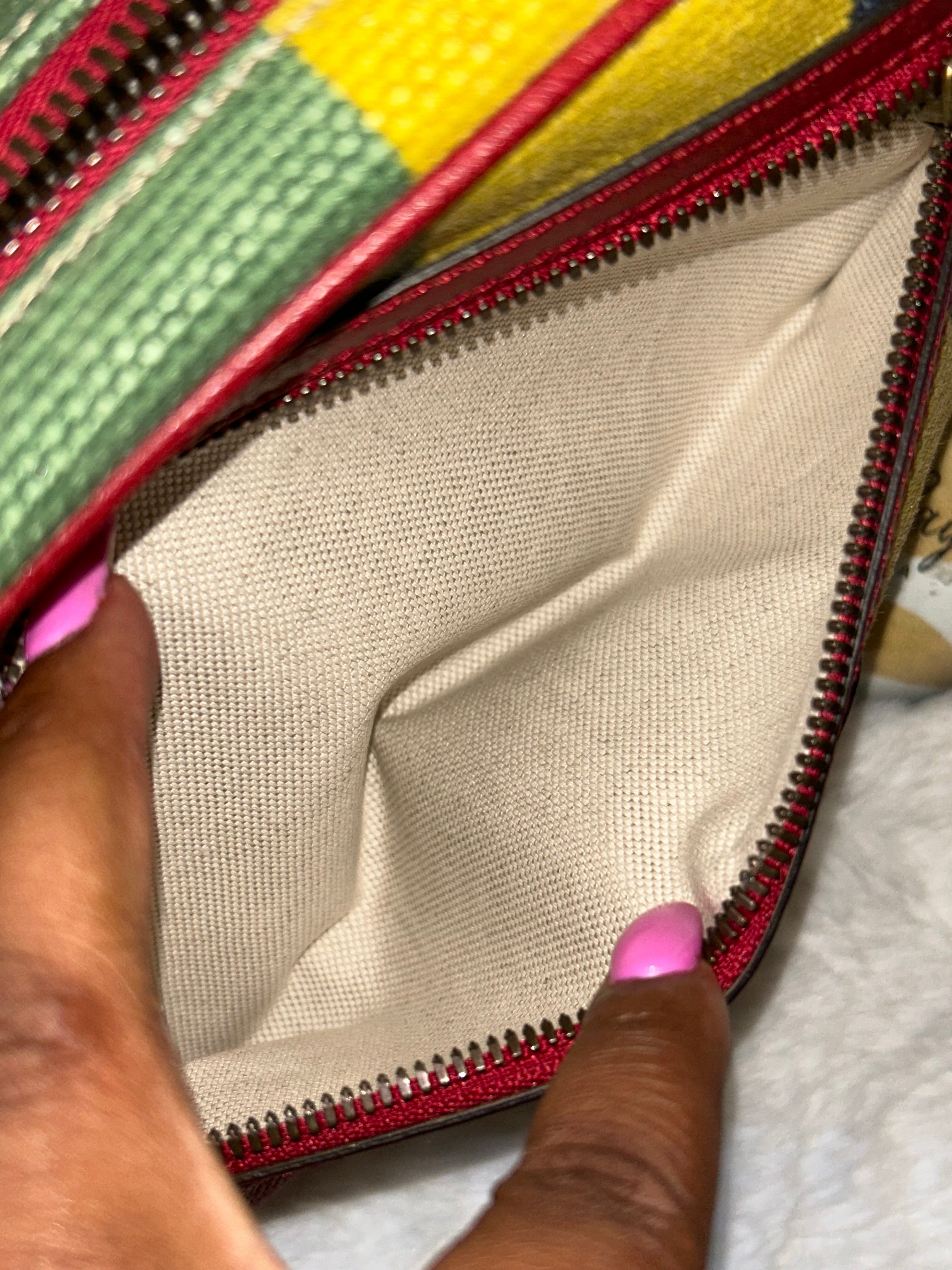 Gucci Striped Canvas Belt Bag