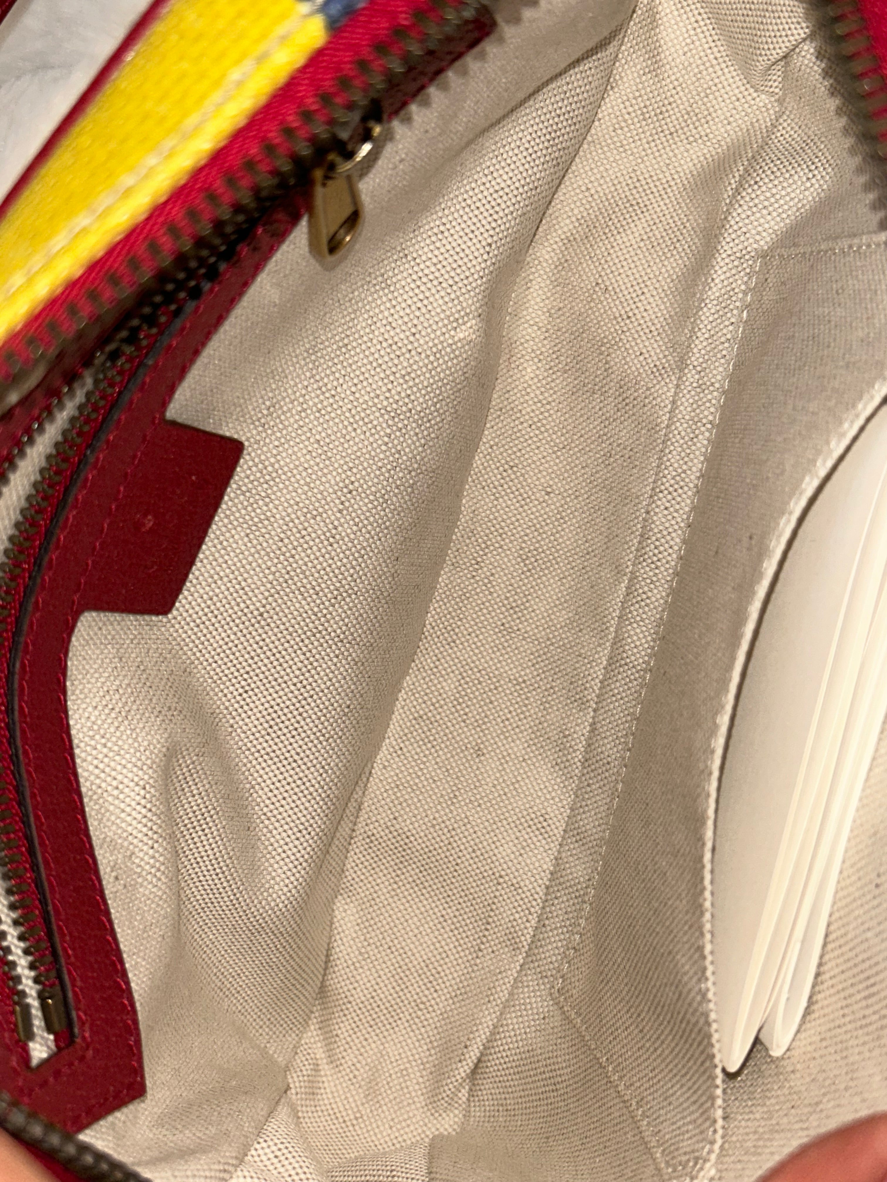 Gucci Striped Canvas Belt Bag