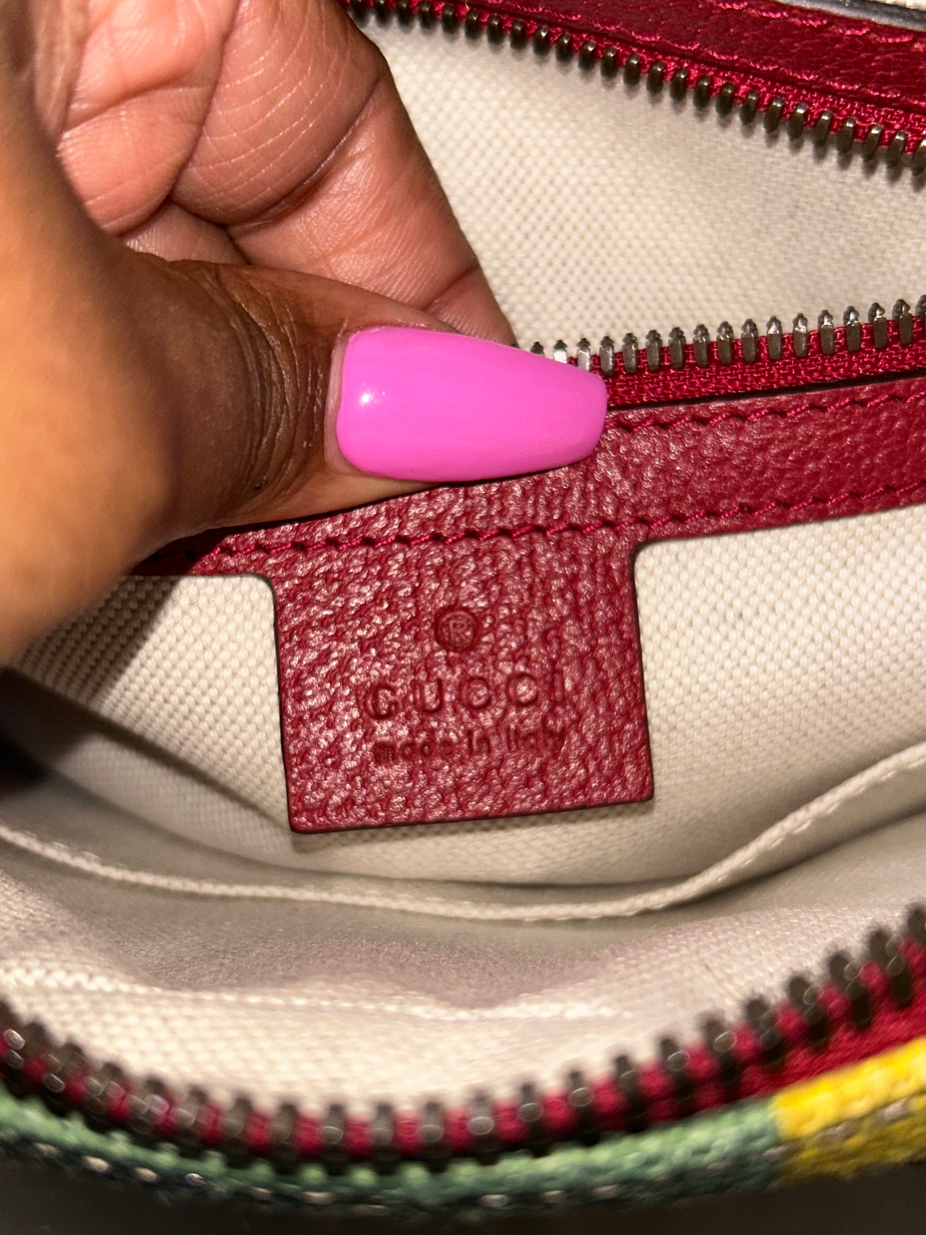 Gucci Striped Canvas Belt Bag