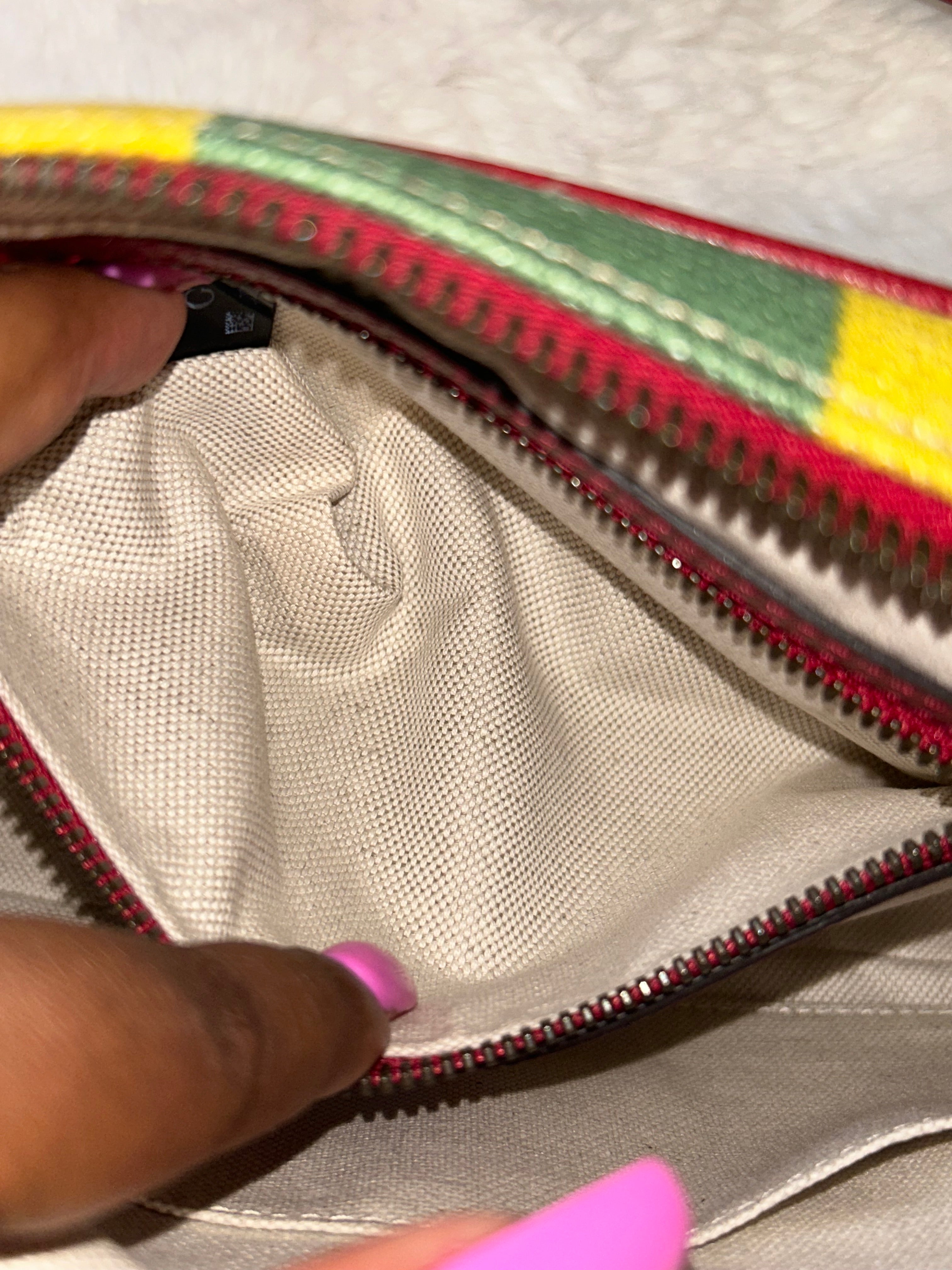 Gucci Striped Canvas Belt Bag