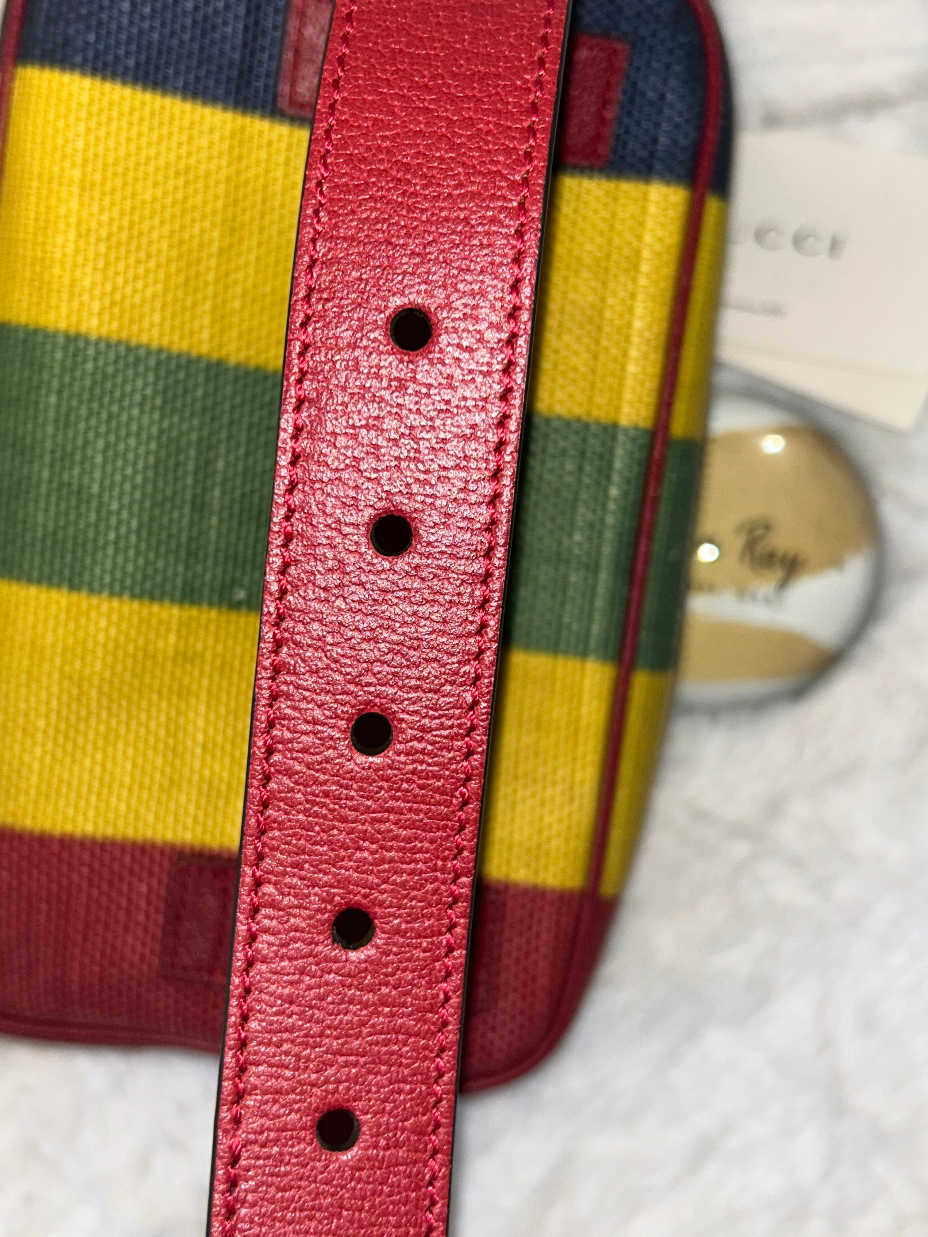 Gucci Striped Canvas Belt Bag