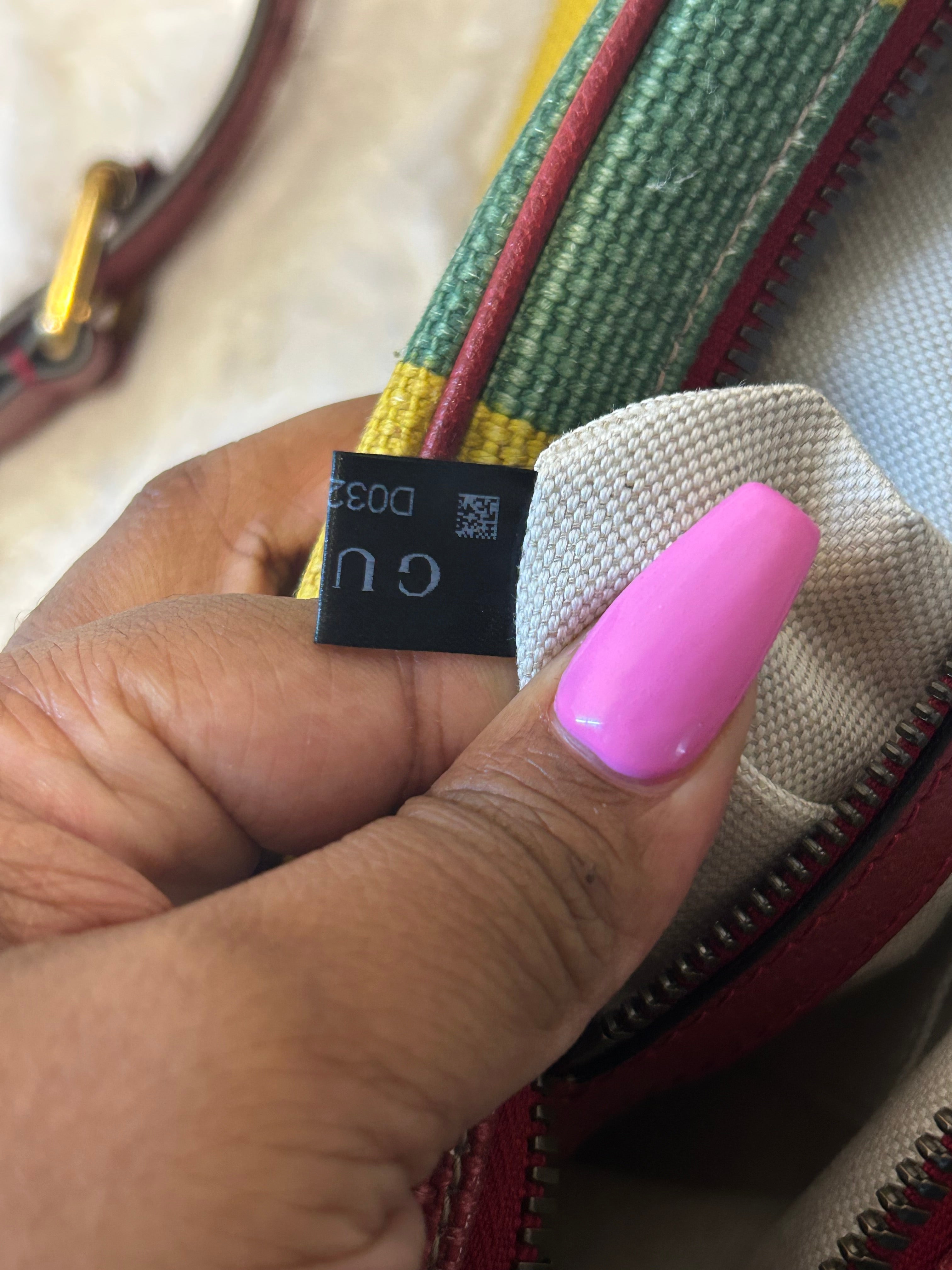 Gucci Striped Canvas Belt Bag