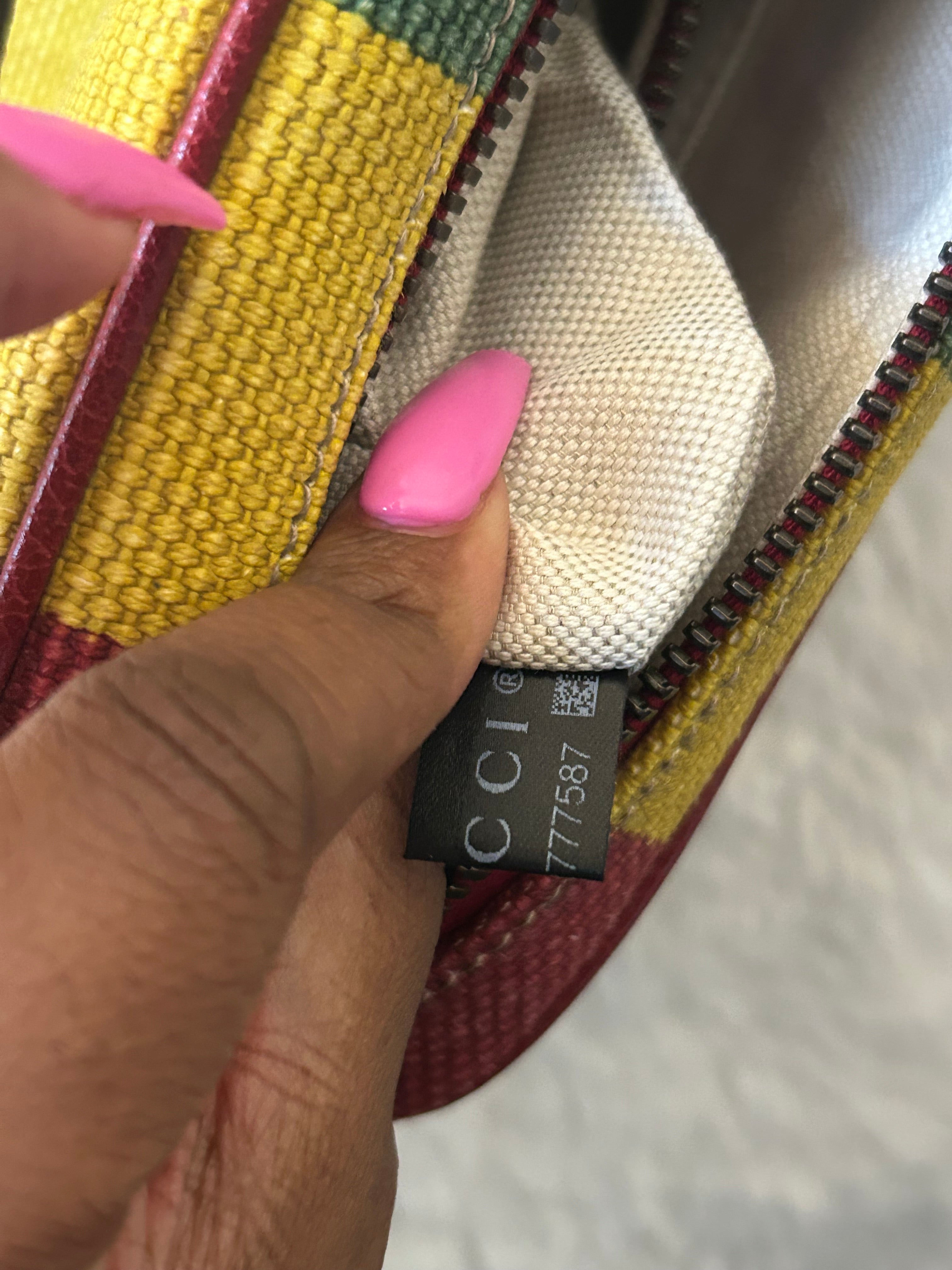 Gucci Striped Canvas Belt Bag