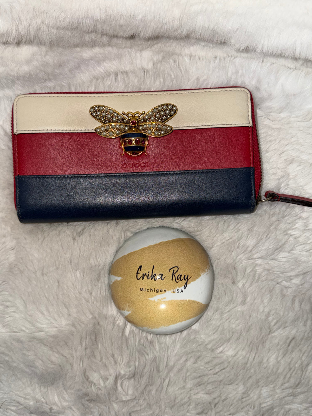 Gucci Queen Margaret Bee Long Wallet
