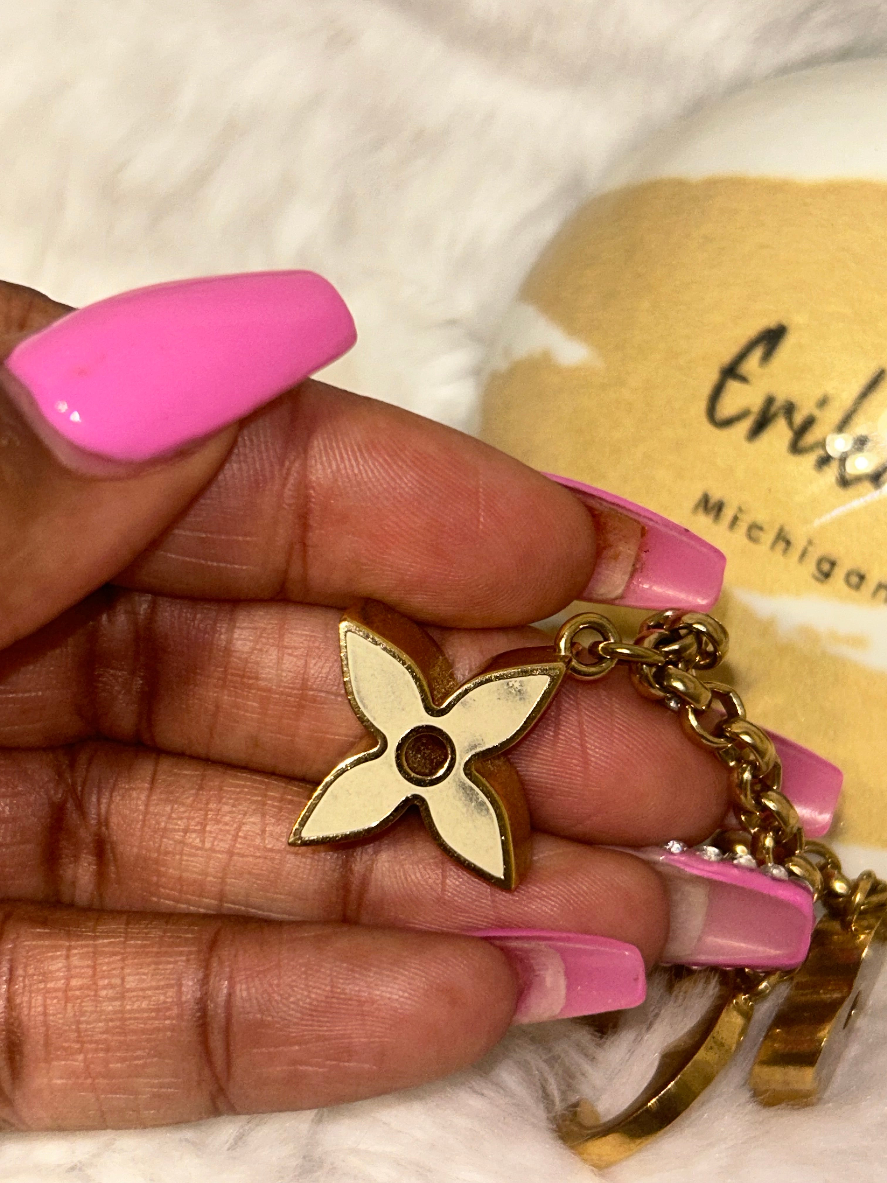 LV Fleur De Monogram Bag Charm