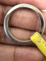 Hermes Lime Lambskin Carmen Key Ring