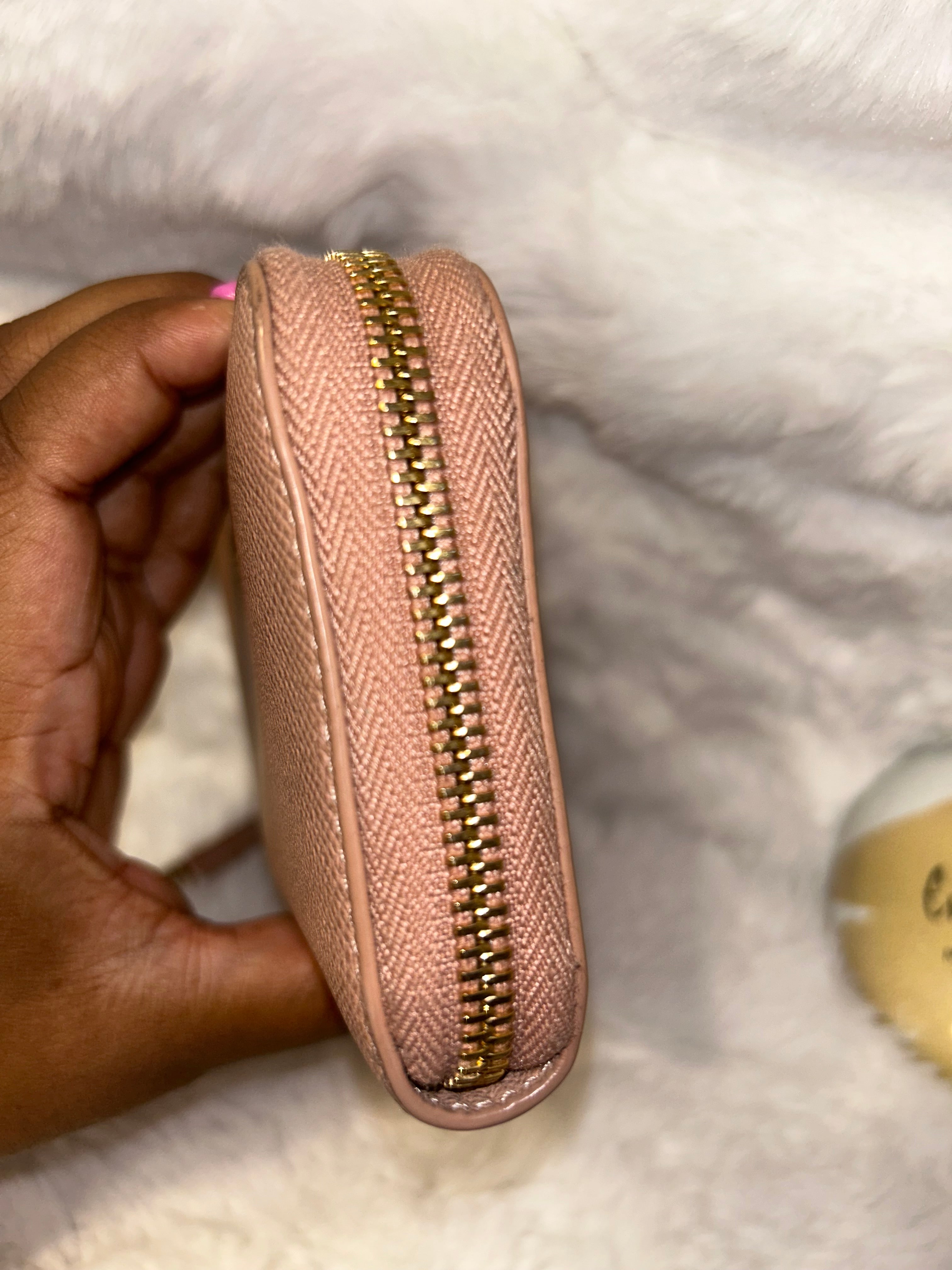 Dior Pink & Gold Zippy Long Wallet