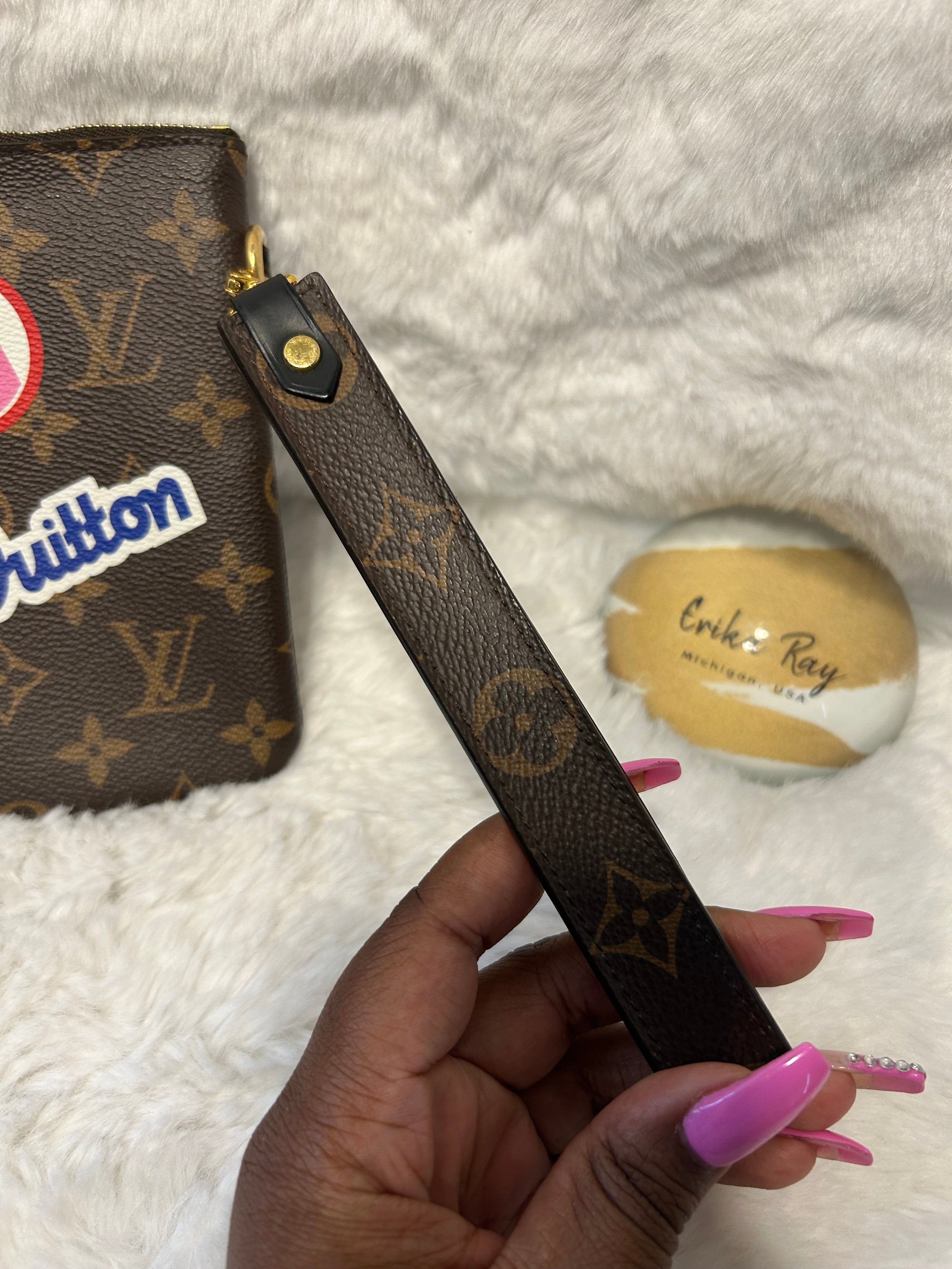 LV Limited Edition Patches Pouch/Wristlet
