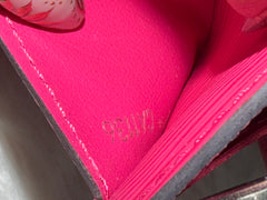 LV Hot Pink Epi Sarah Wallet