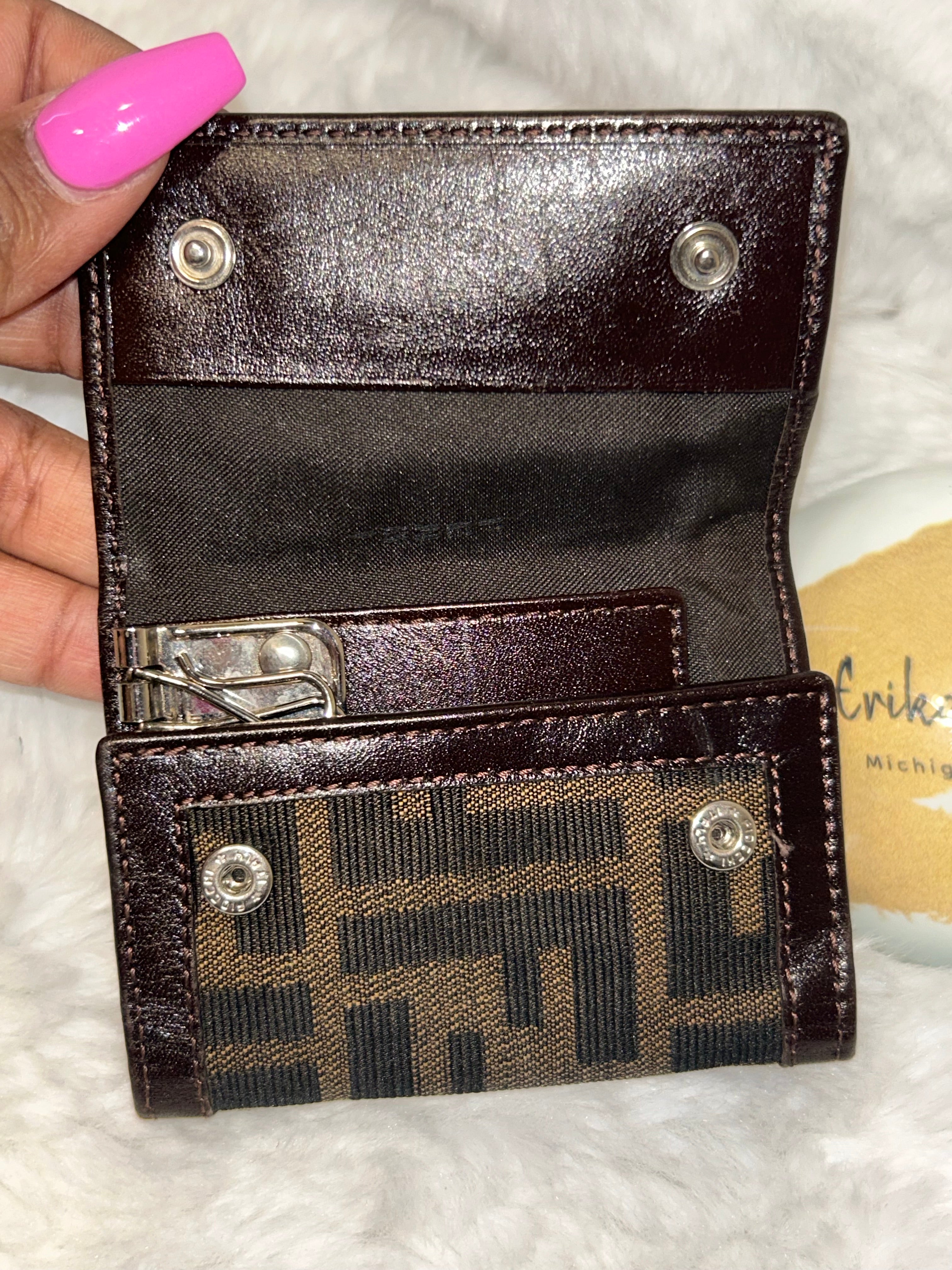 Fendi Zucca 8 Ring Key Holder