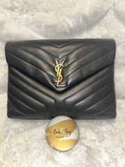 YSL Gray Medium Lou Lou