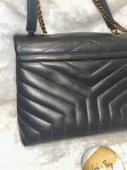 YSL Gray Medium Lou Lou