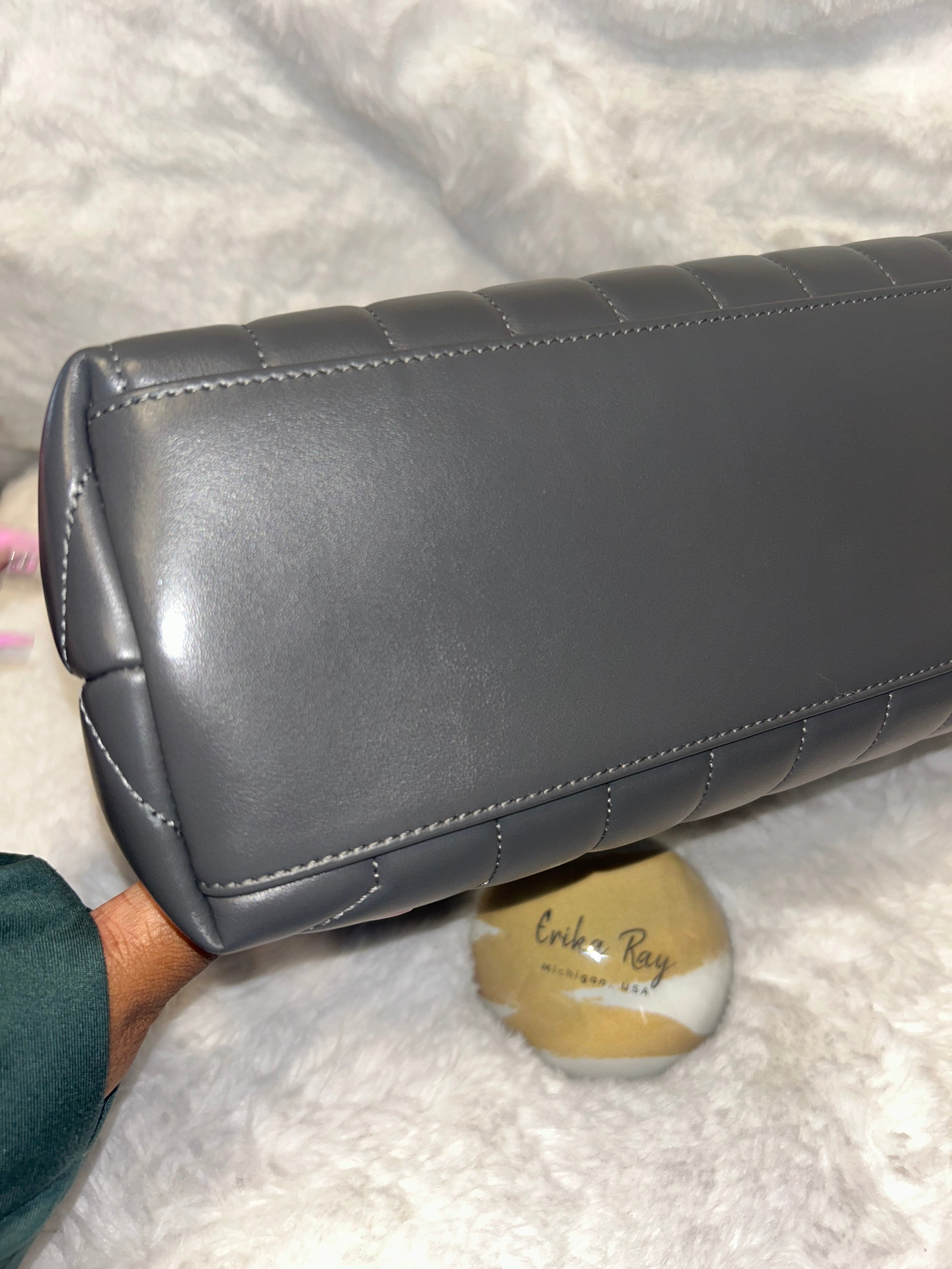 YSL Gray Medium Lou Lou