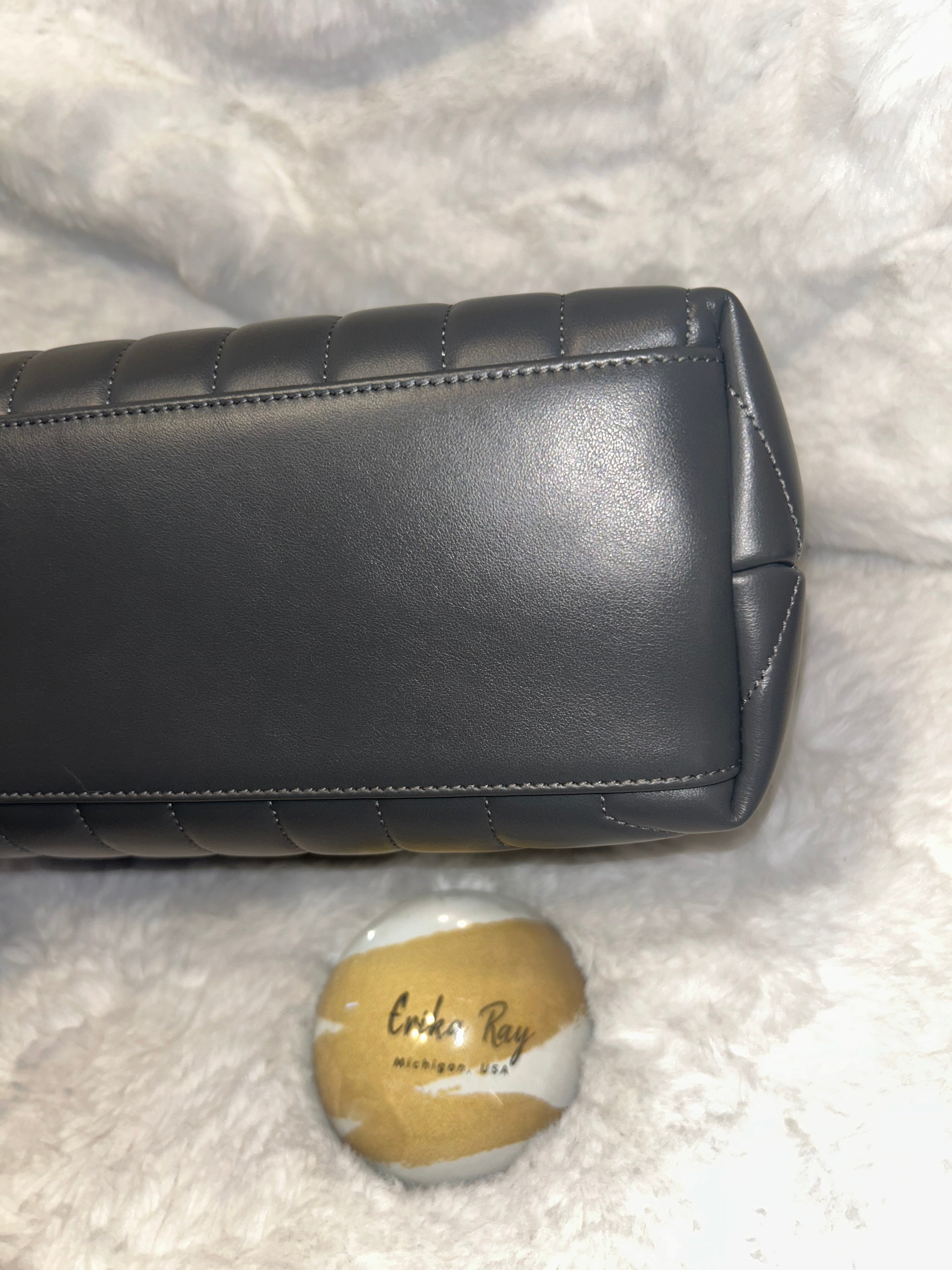 YSL Gray Medium Lou Lou
