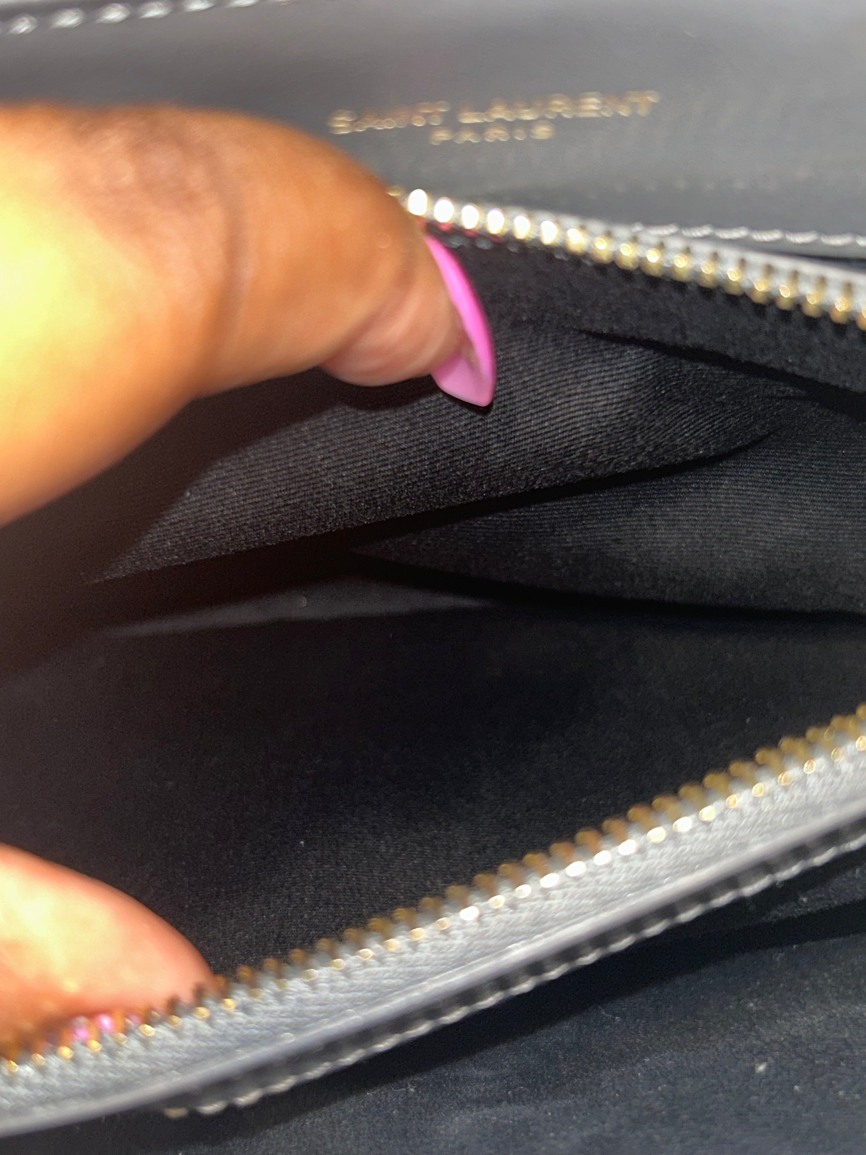 YSL Gray Medium Lou Lou