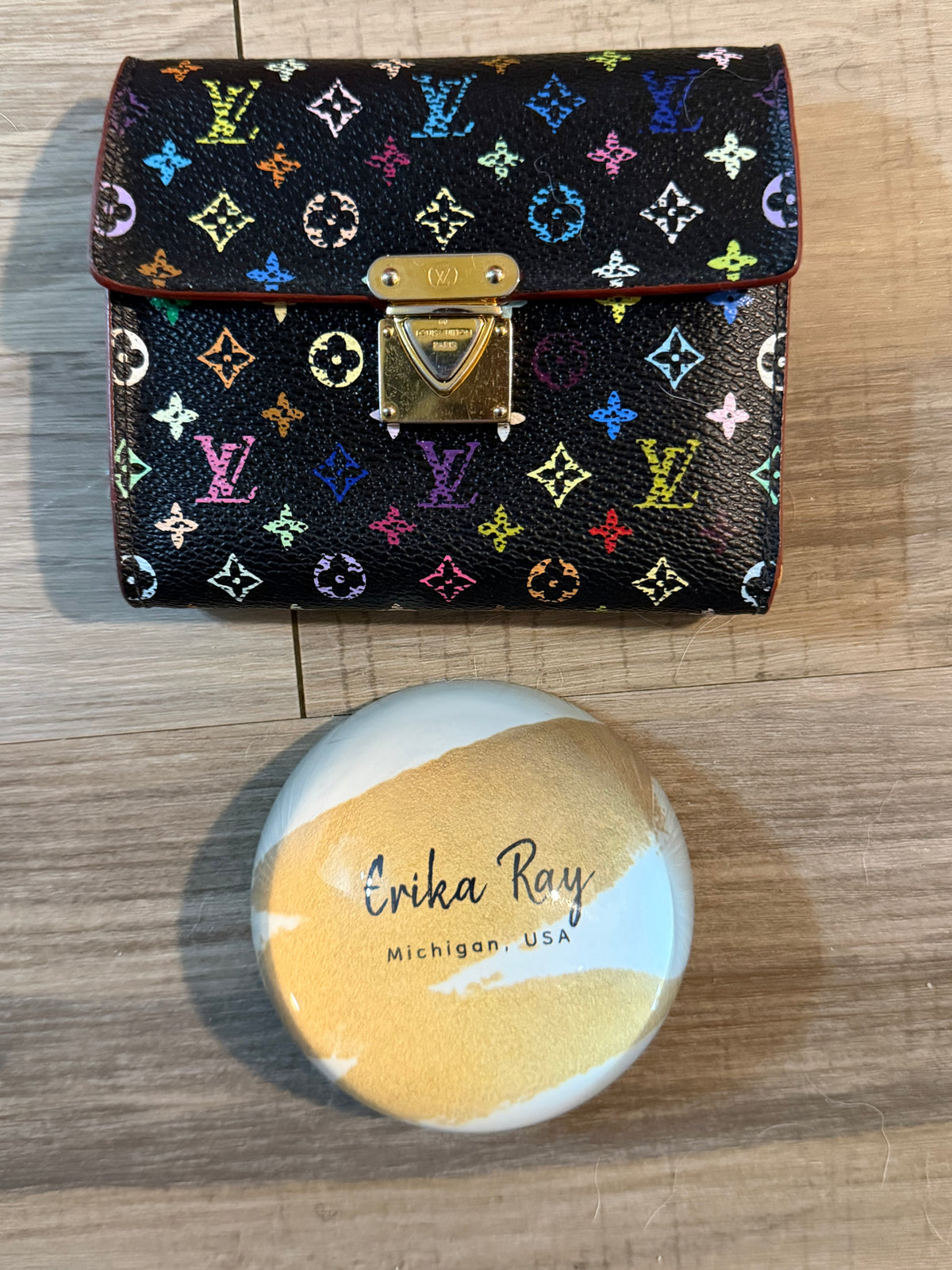 Louis Vuitton Black Multicolor Portefeuille Koala Wallet