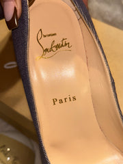 Christian Louboutin Denim Lady Peep Heels