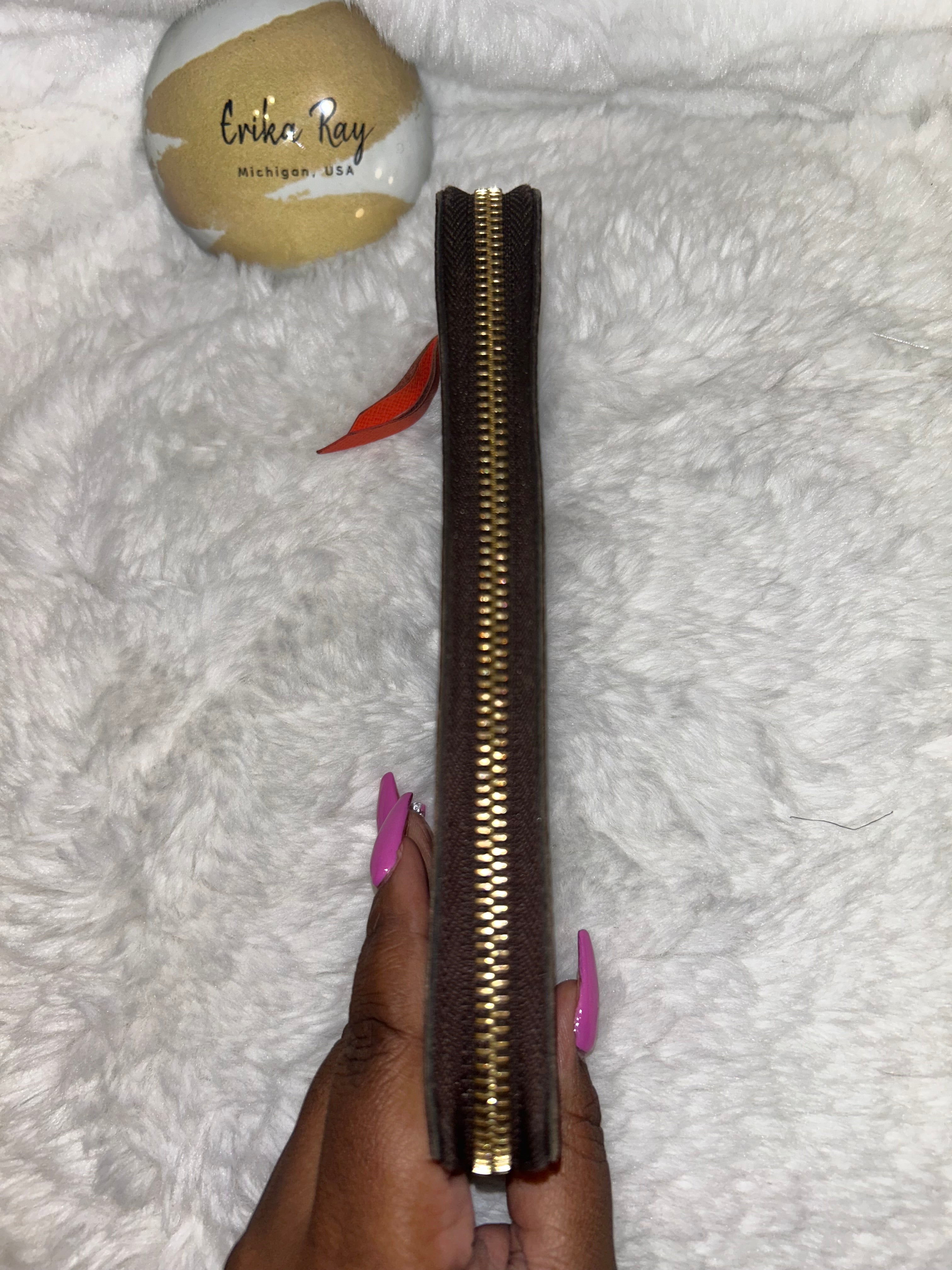 LV Monogram Clemence Wallet- Orange Interior