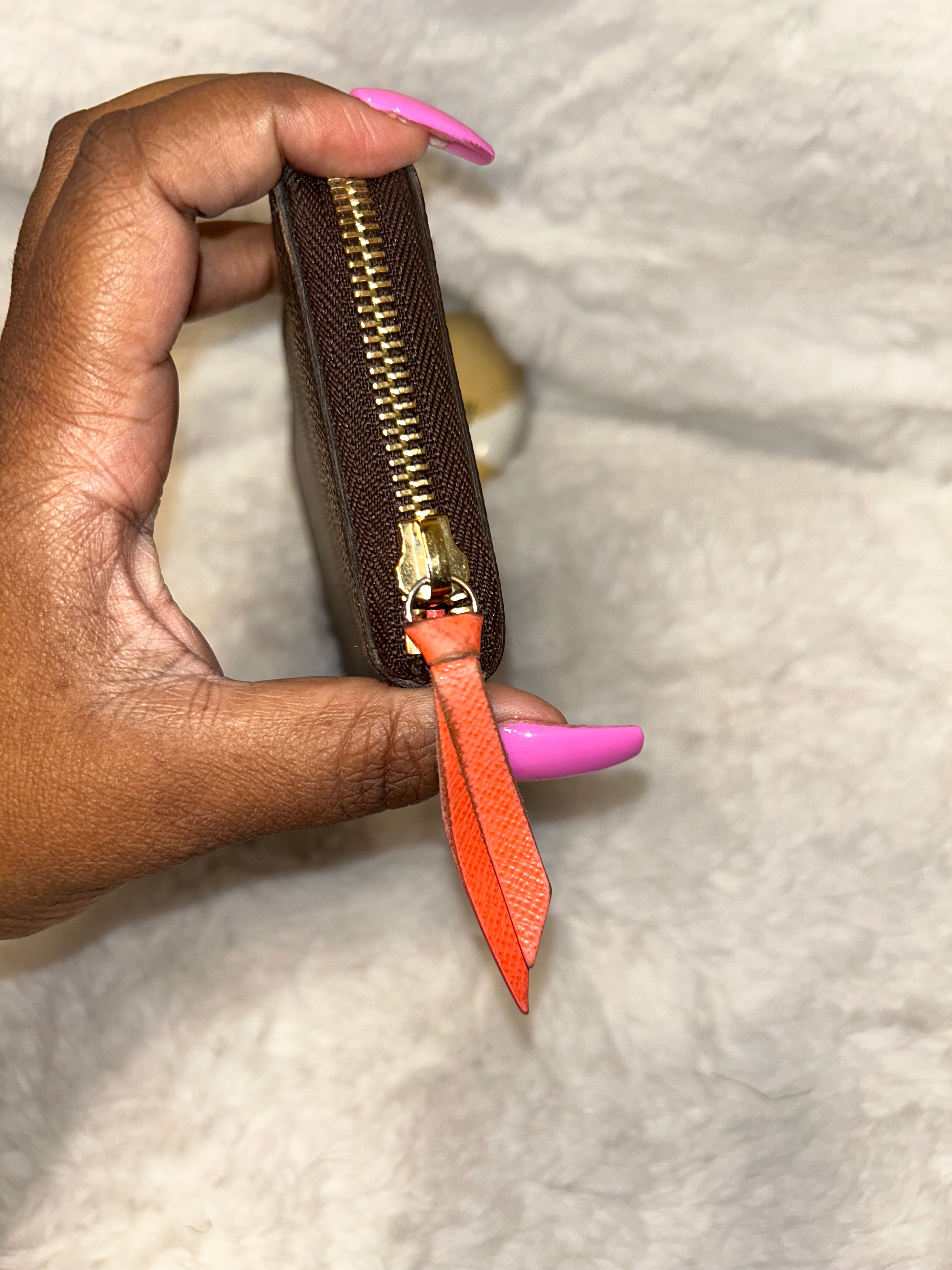 LV Monogram Clemence Wallet- Orange Interior