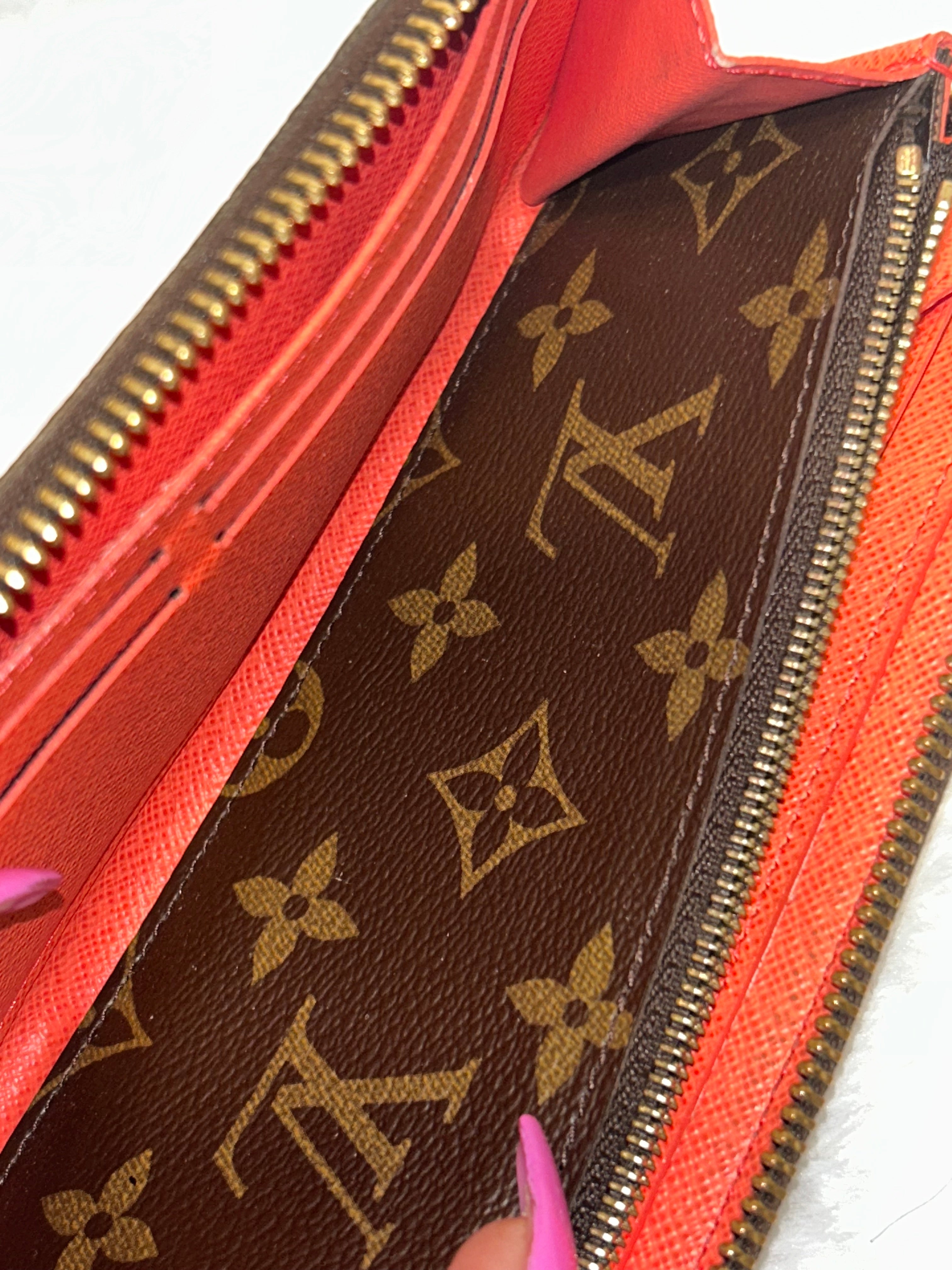 LV Monogram Clemence Wallet- Orange Interior
