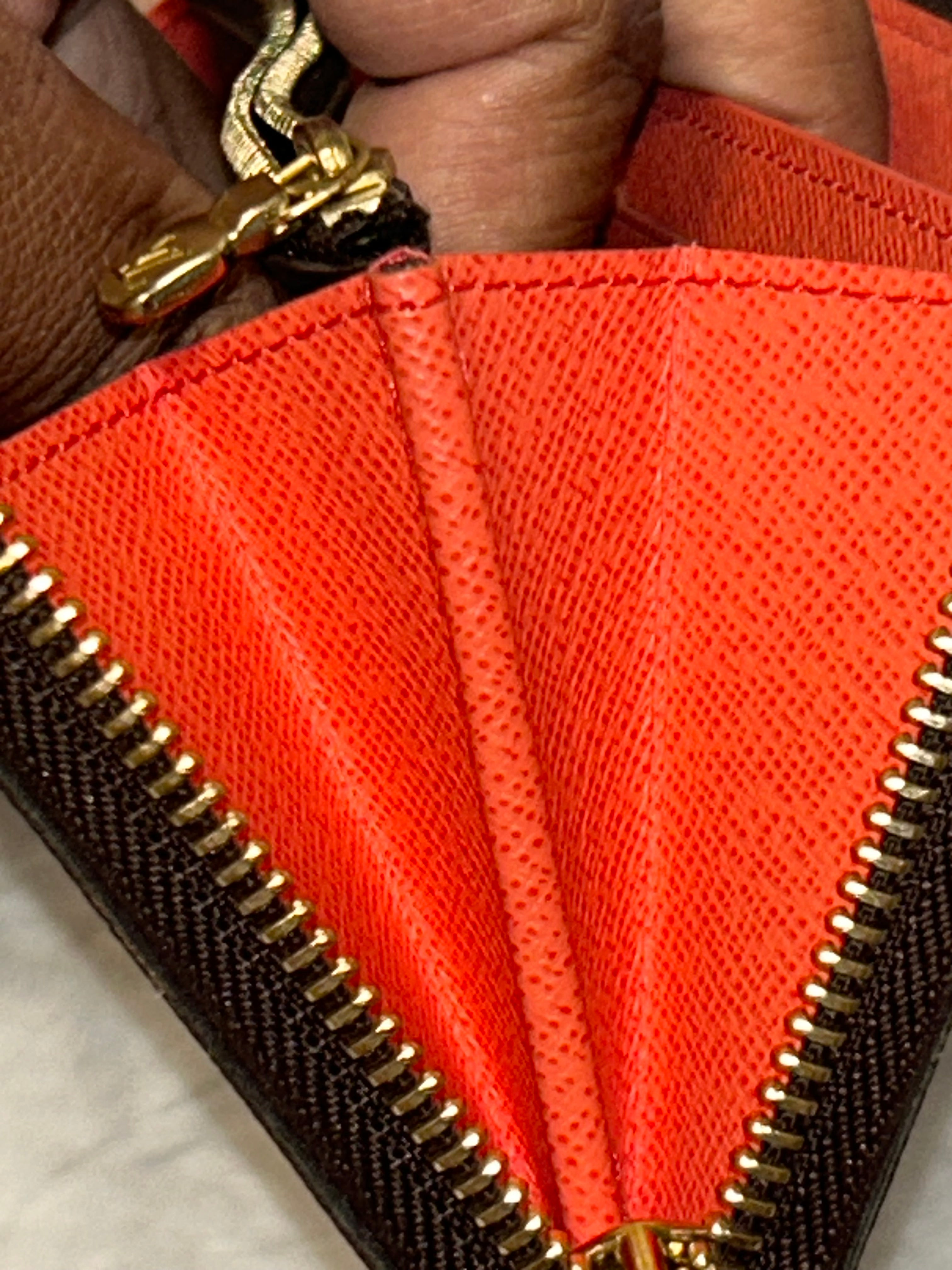 LV Monogram Clemence Wallet- Orange Interior