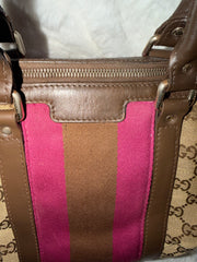 Gucci GG Canvas Web Boston Bag