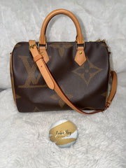 LV Reverse Giant Monogram Speedy 30 Bando