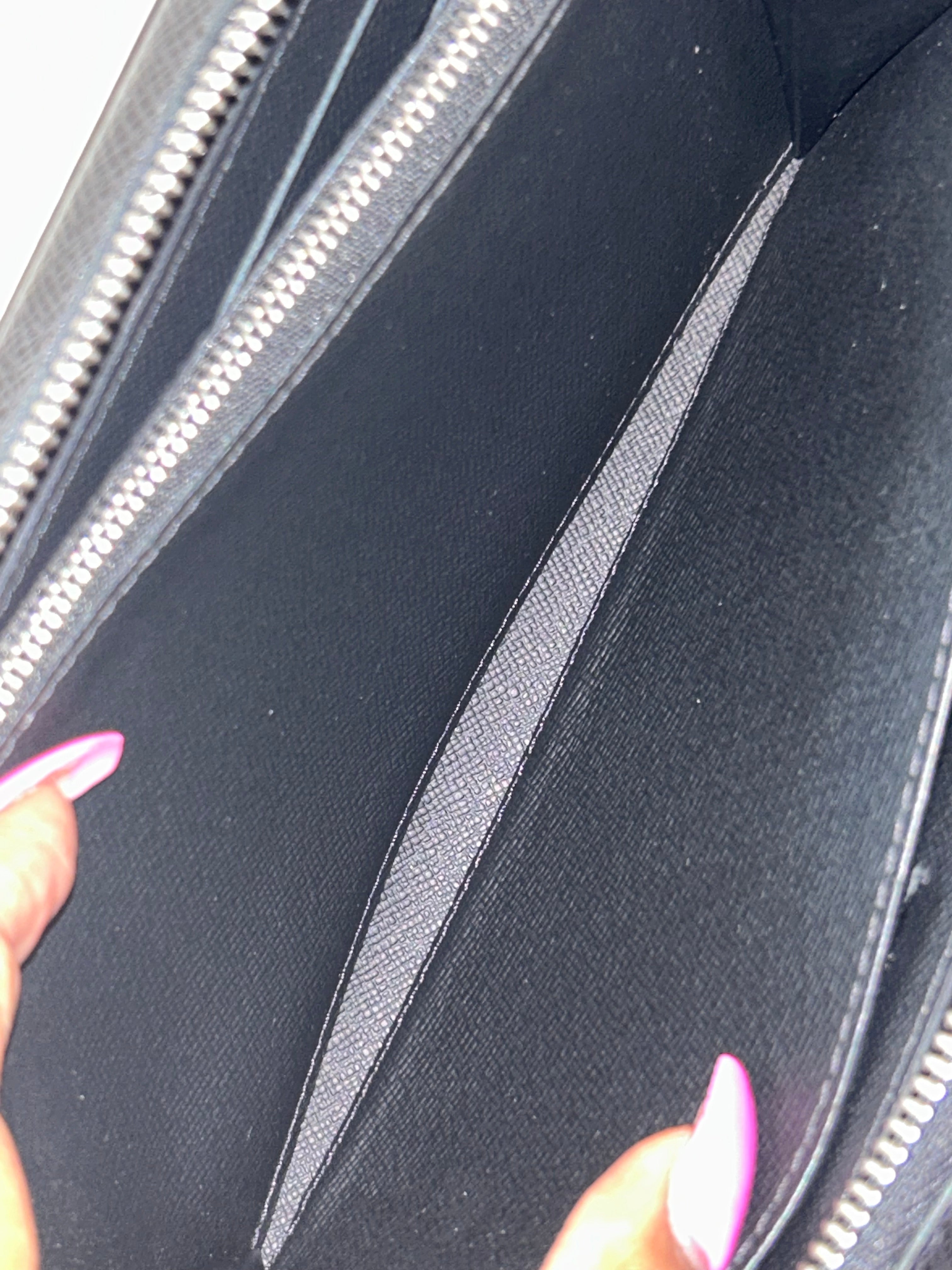 LV Black Taiga Organizer Wallet