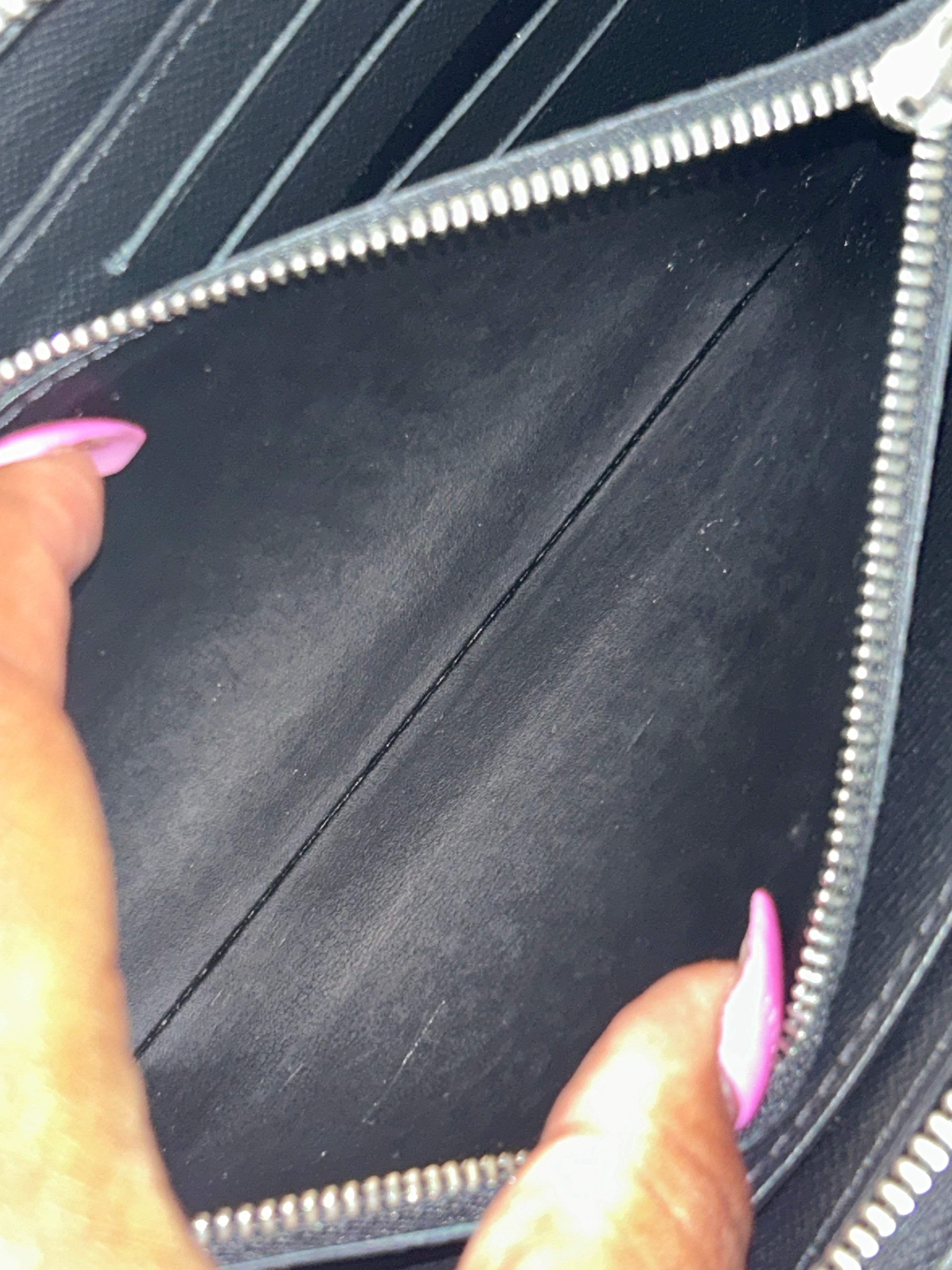 LV Black Taiga Organizer Wallet