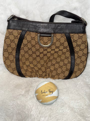 Gucci GG Canvas D Ring Crossbody Bag
