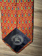 Burberry Red Geometric Silk Tie