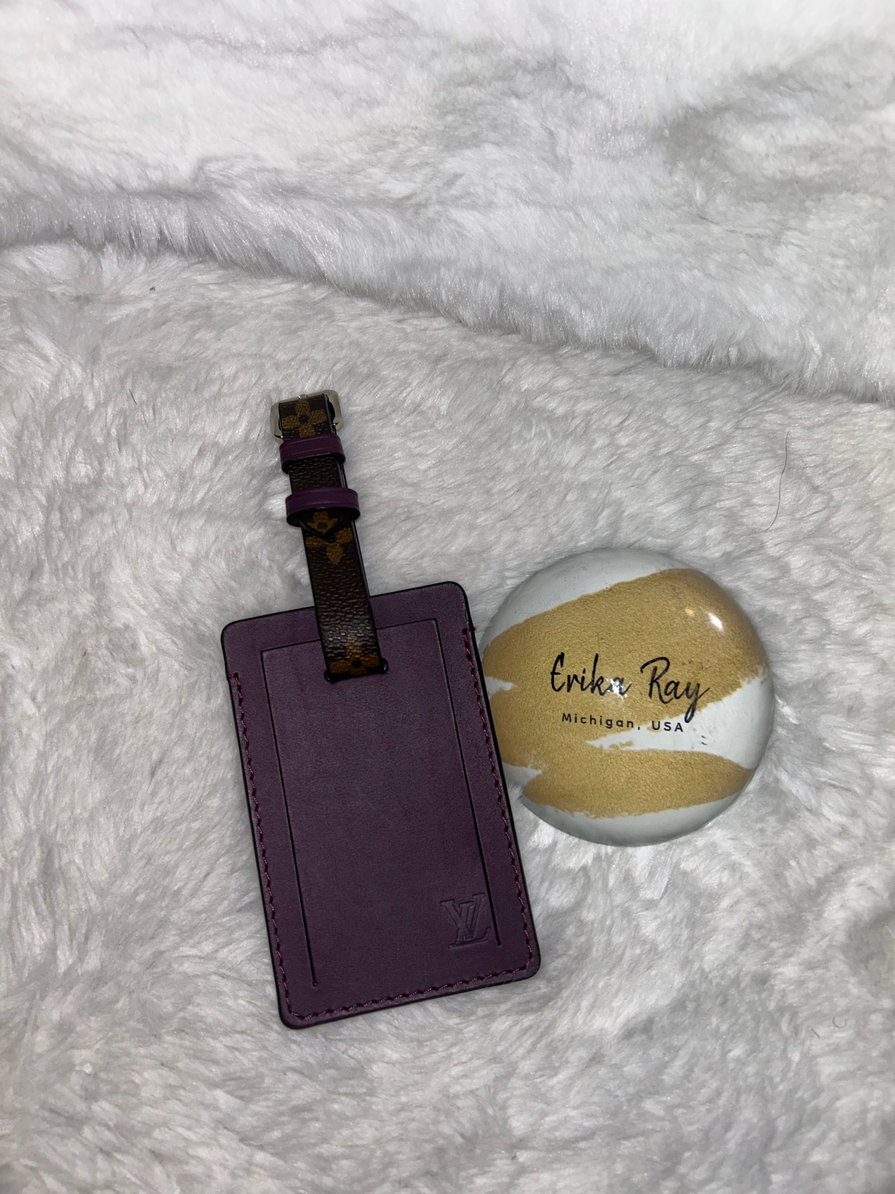 LV Purple Luggage Tag- RARE