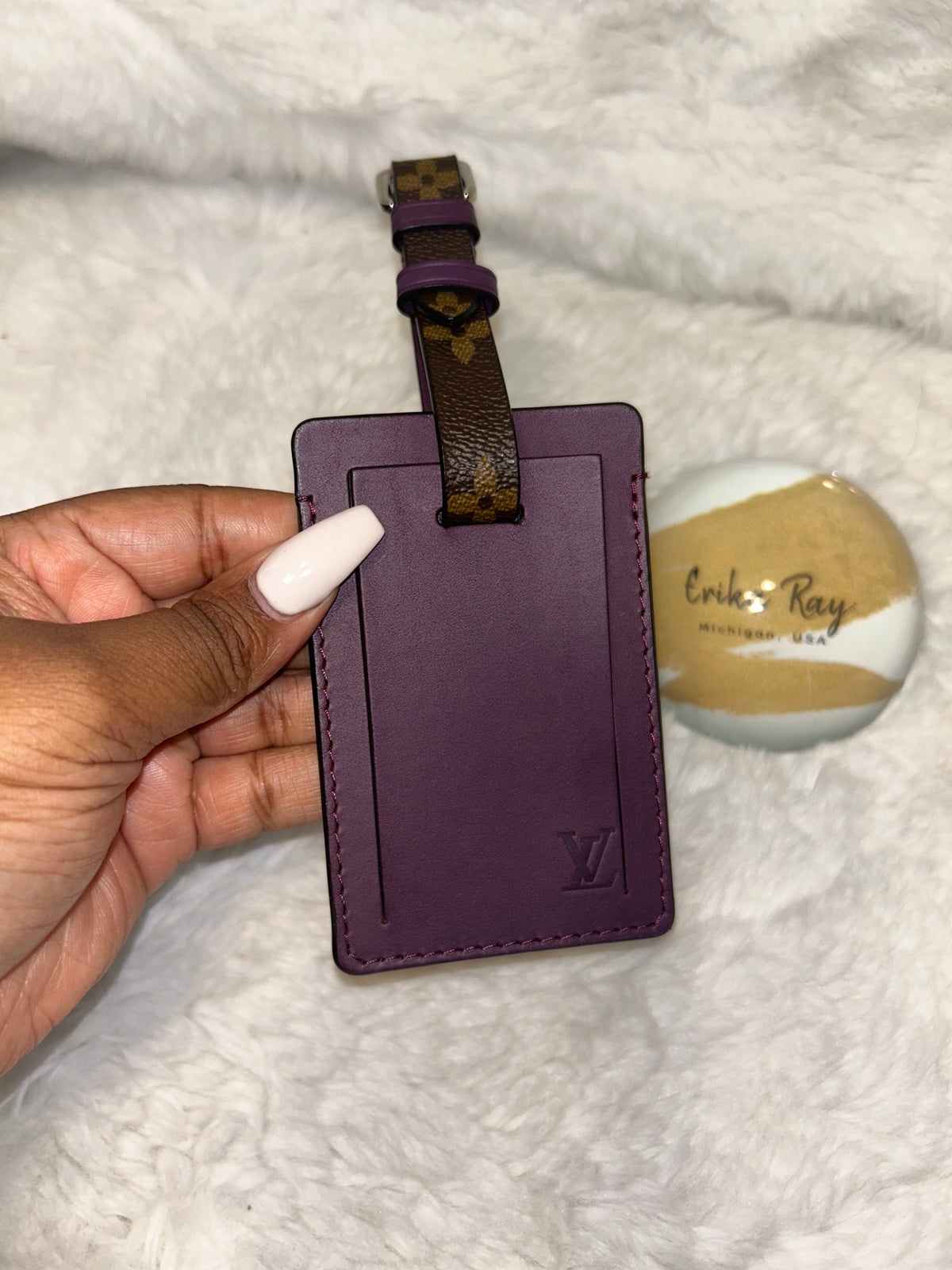 LV Purple Luggage Tag- RARE