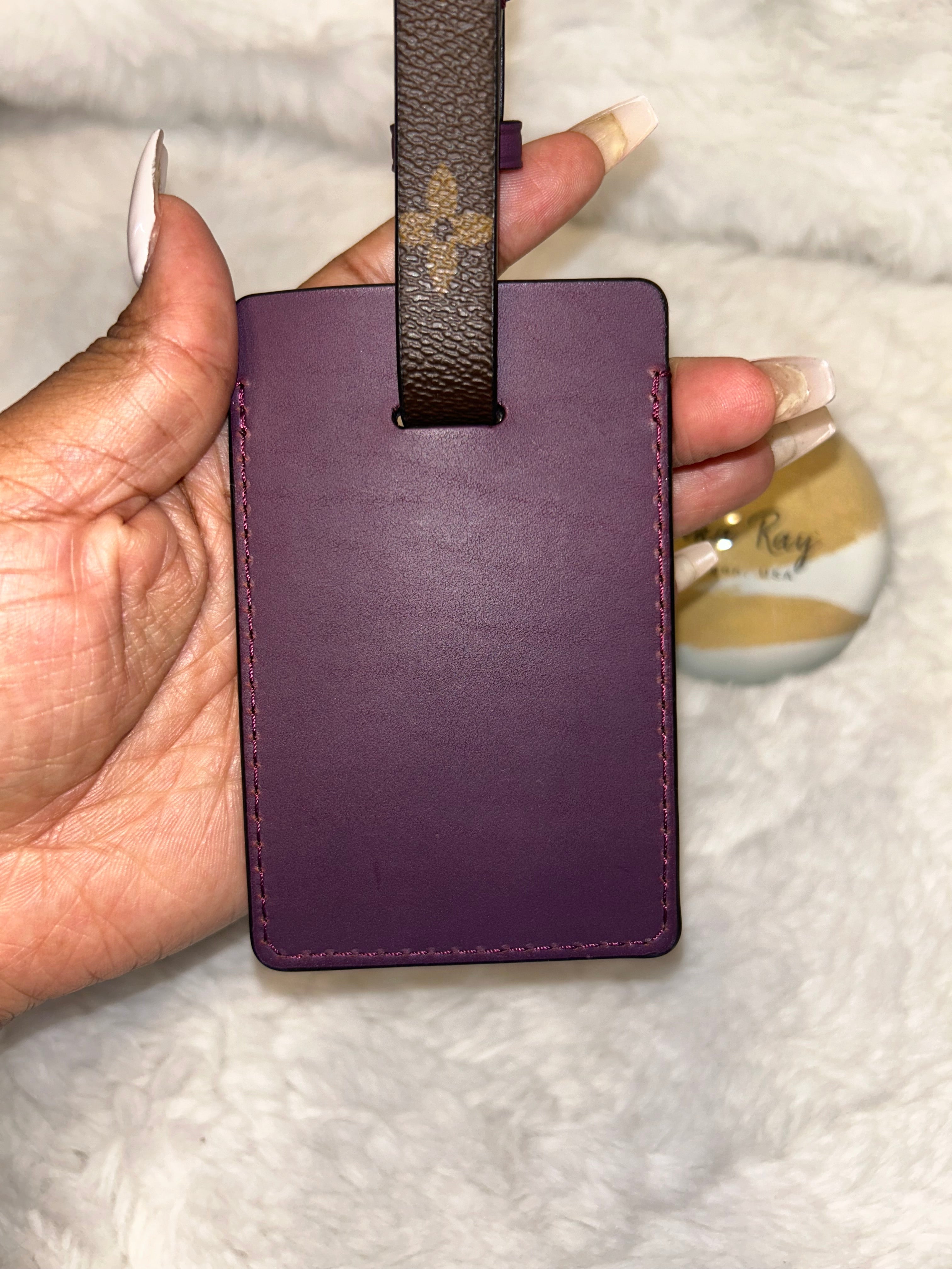 LV Purple Luggage Tag- RARE