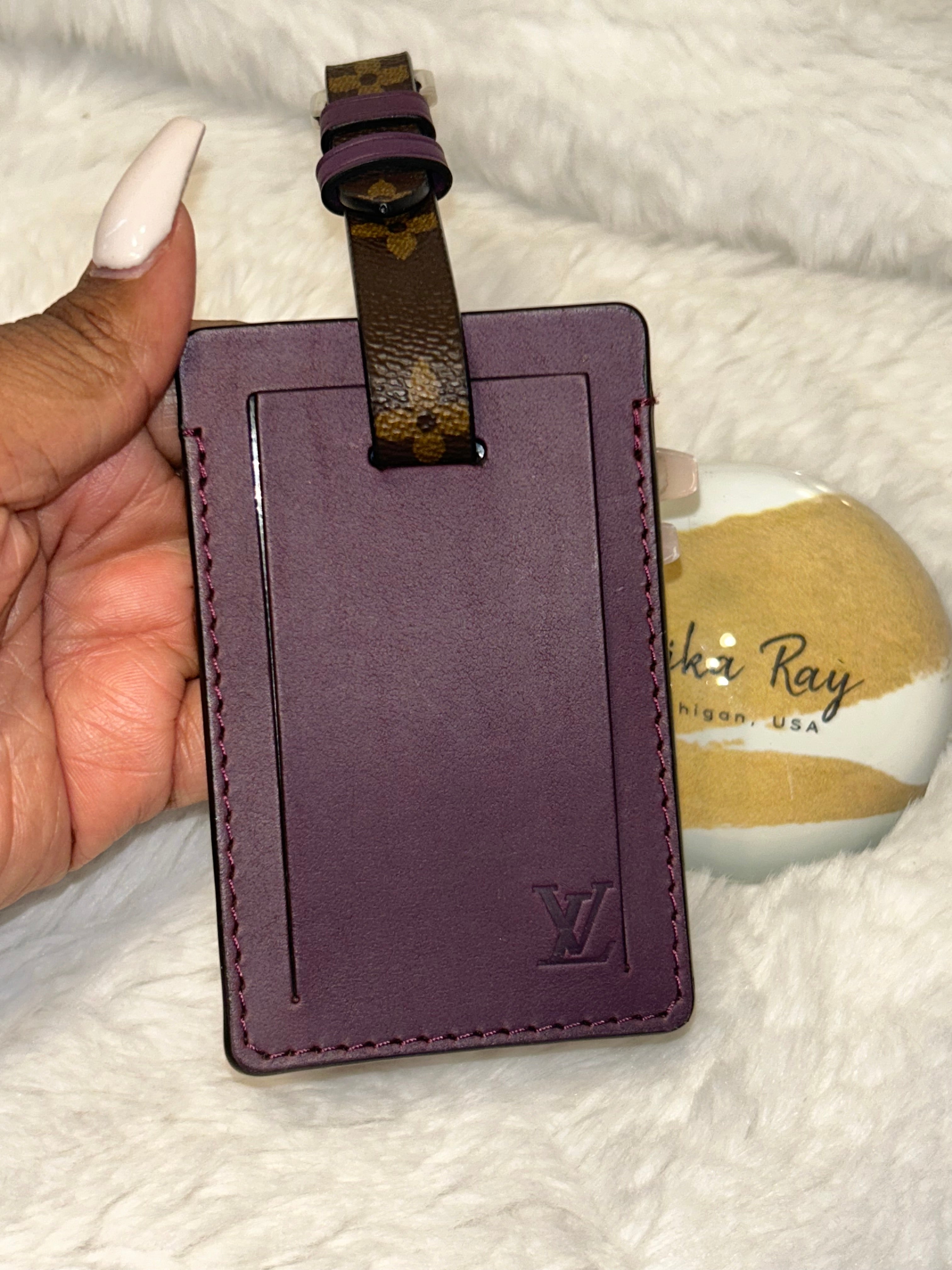 LV Purple Luggage Tag- RARE