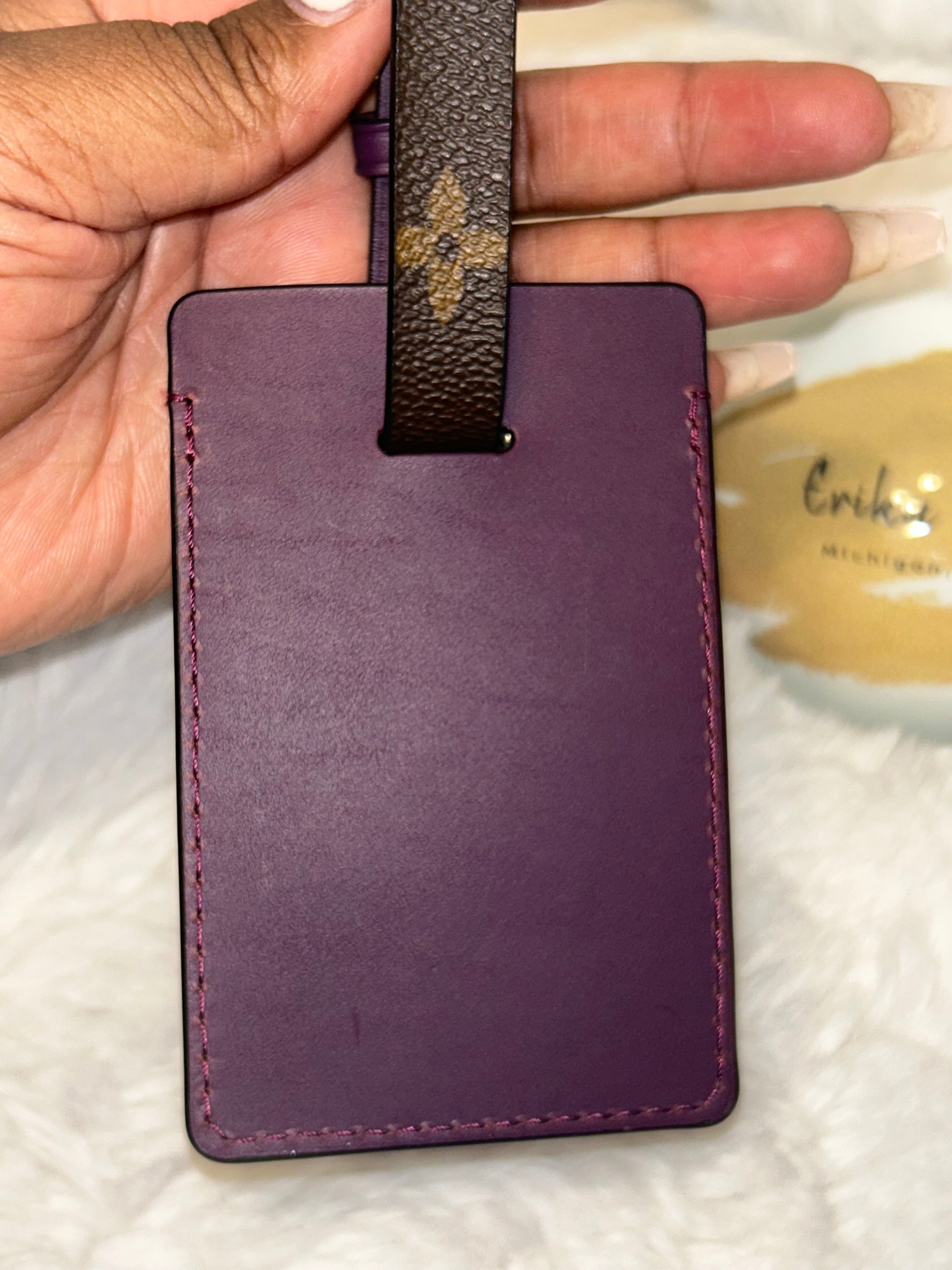 LV Purple Luggage Tag- RARE