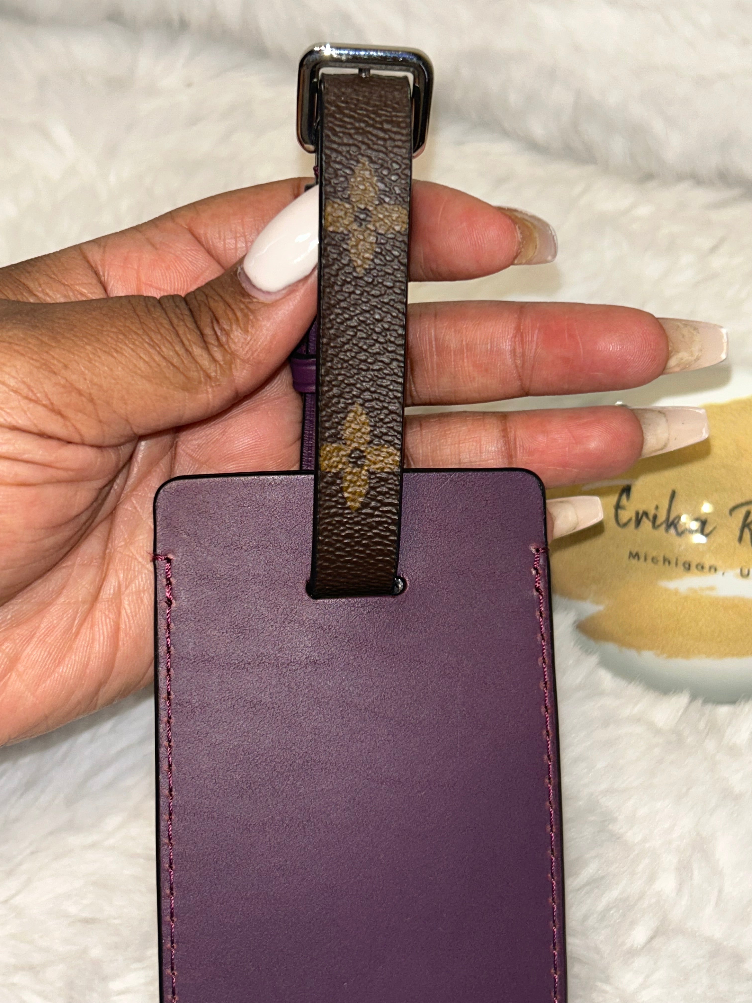 LV Purple Luggage Tag- RARE