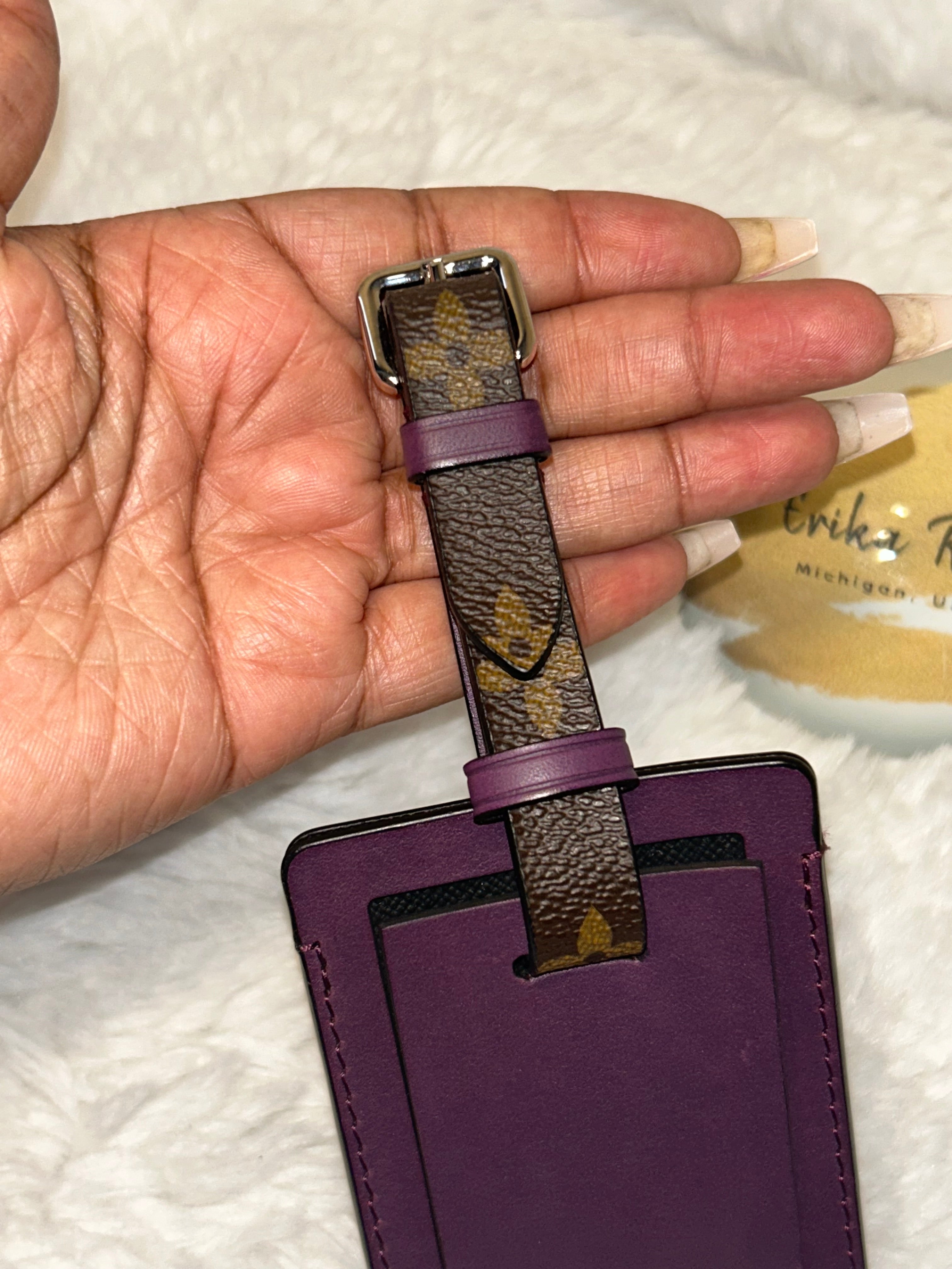 LV Purple Luggage Tag- RARE