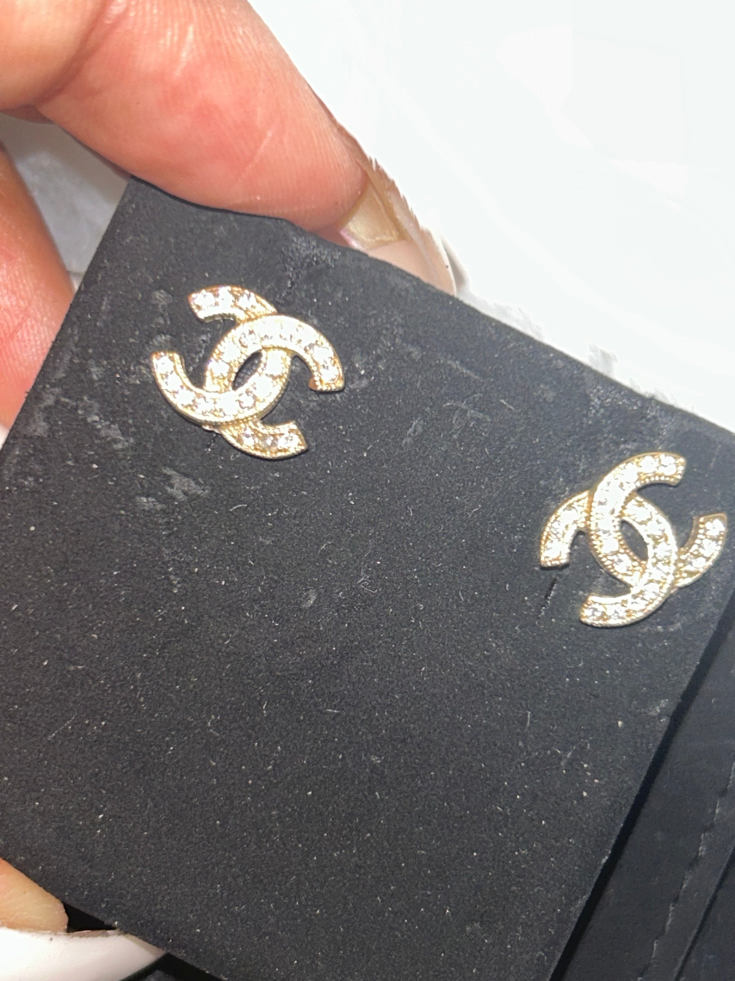 Chanel CC Stud Earrings