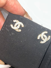 Chanel CC Stud Earrings