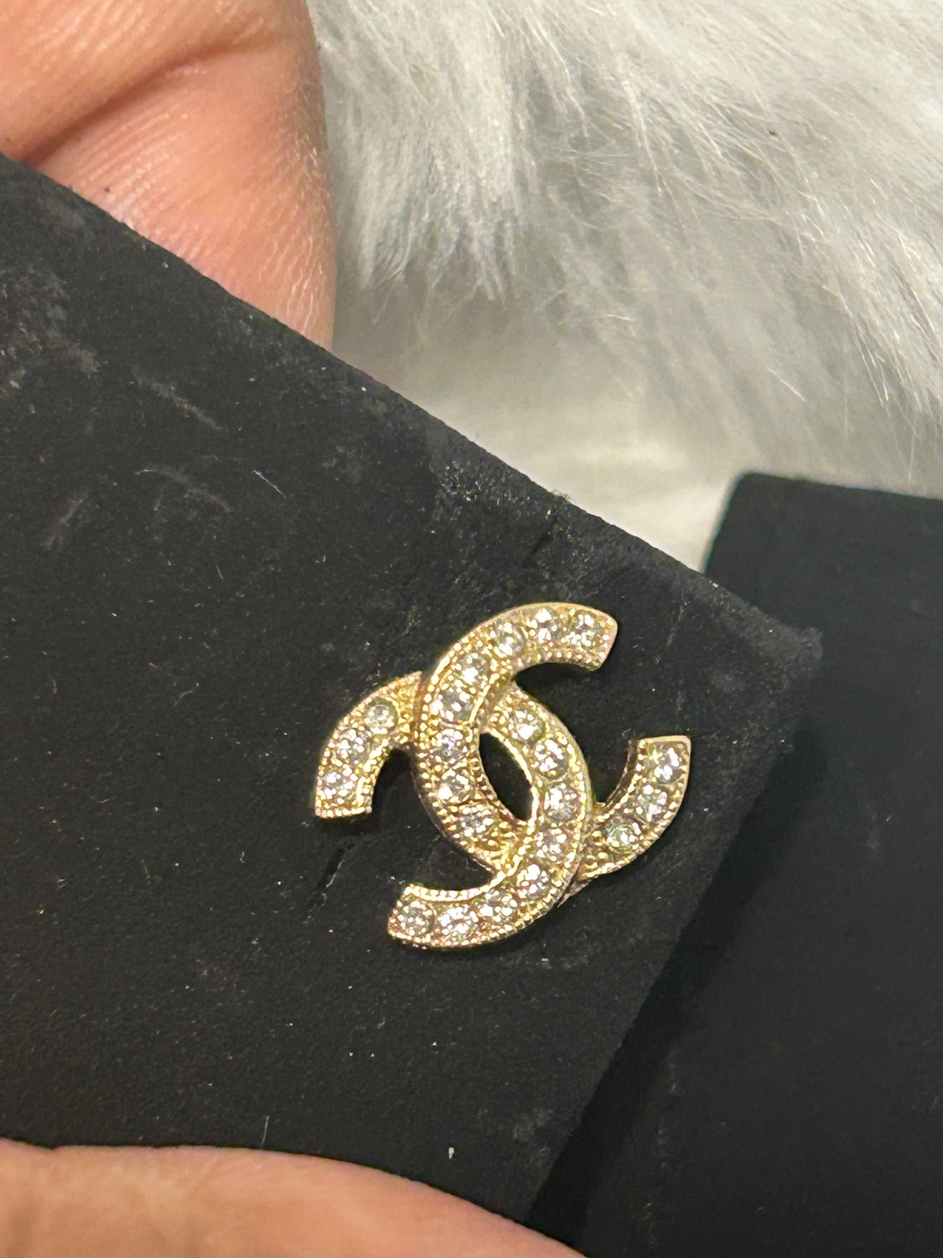 Chanel CC Stud Earrings